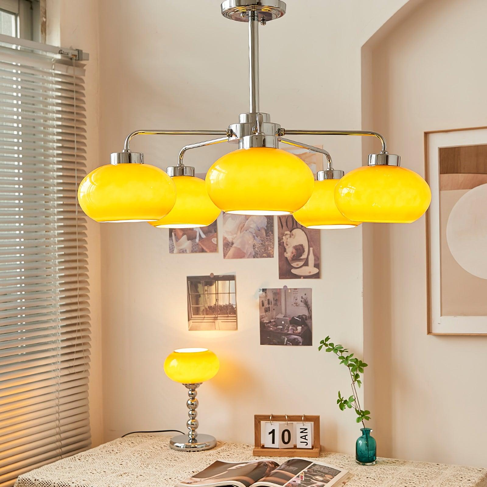 Oval Persimmon Chandelier - Letslighting
