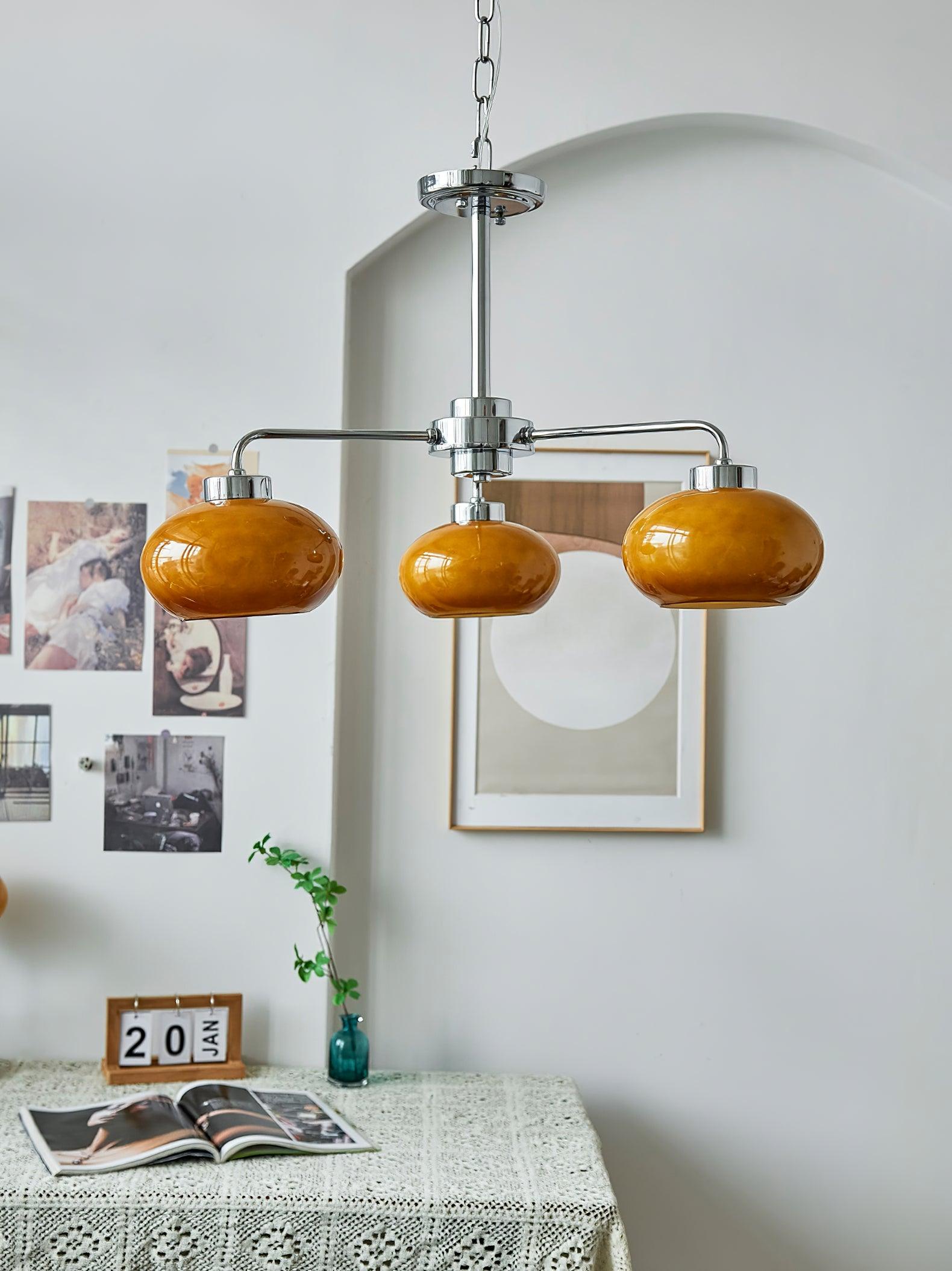 Oval Persimmon Chandelier - Letslighting