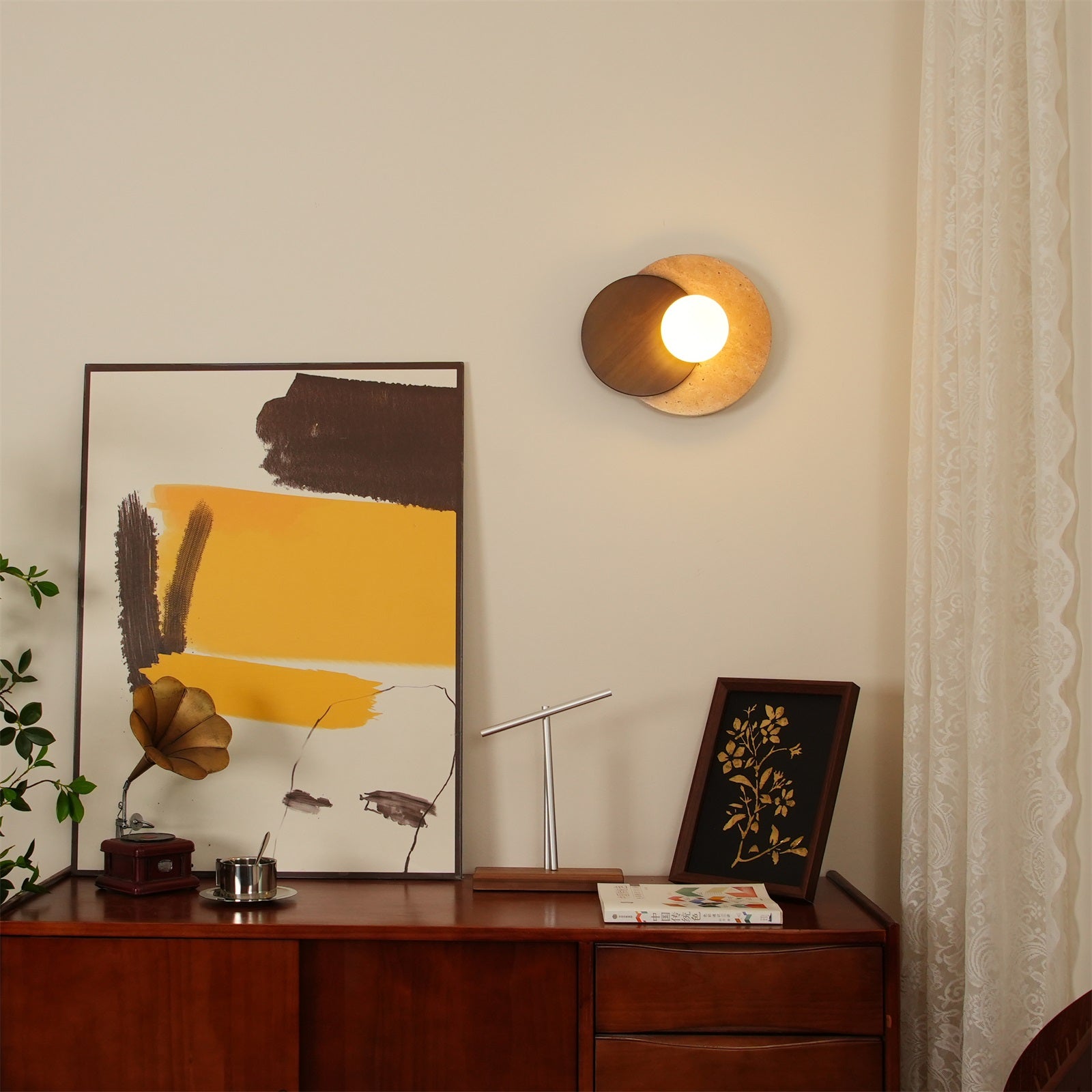 Ritta Wall Lamp Overlapping Travertine - Letslighting