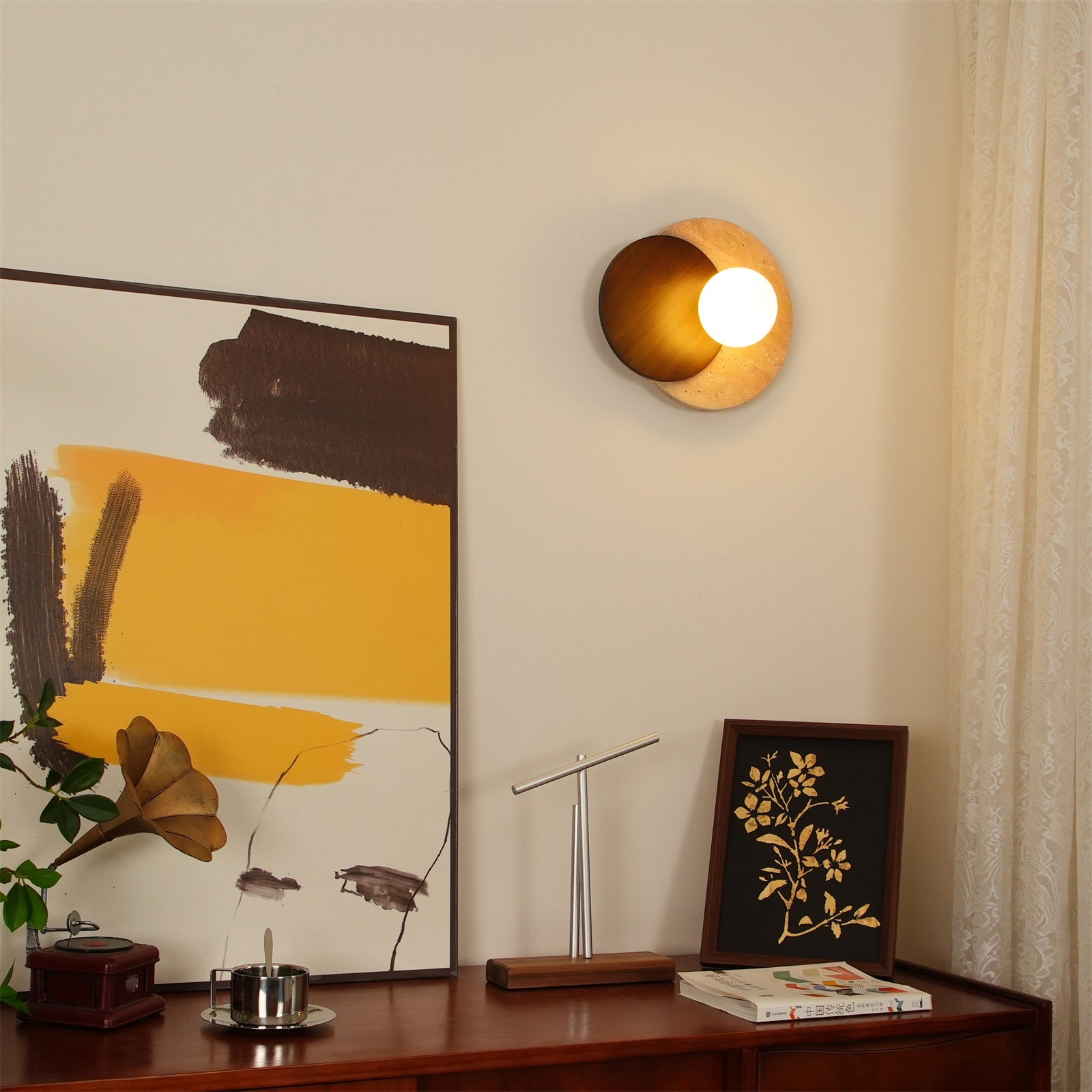 Ritta Wall Lamp Overlapping Travertine - Letslighting