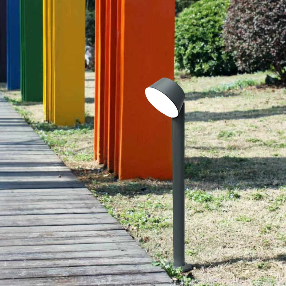 Ray Lámpara De Pie Exterior Moderna Cilíndrica Metal Patio