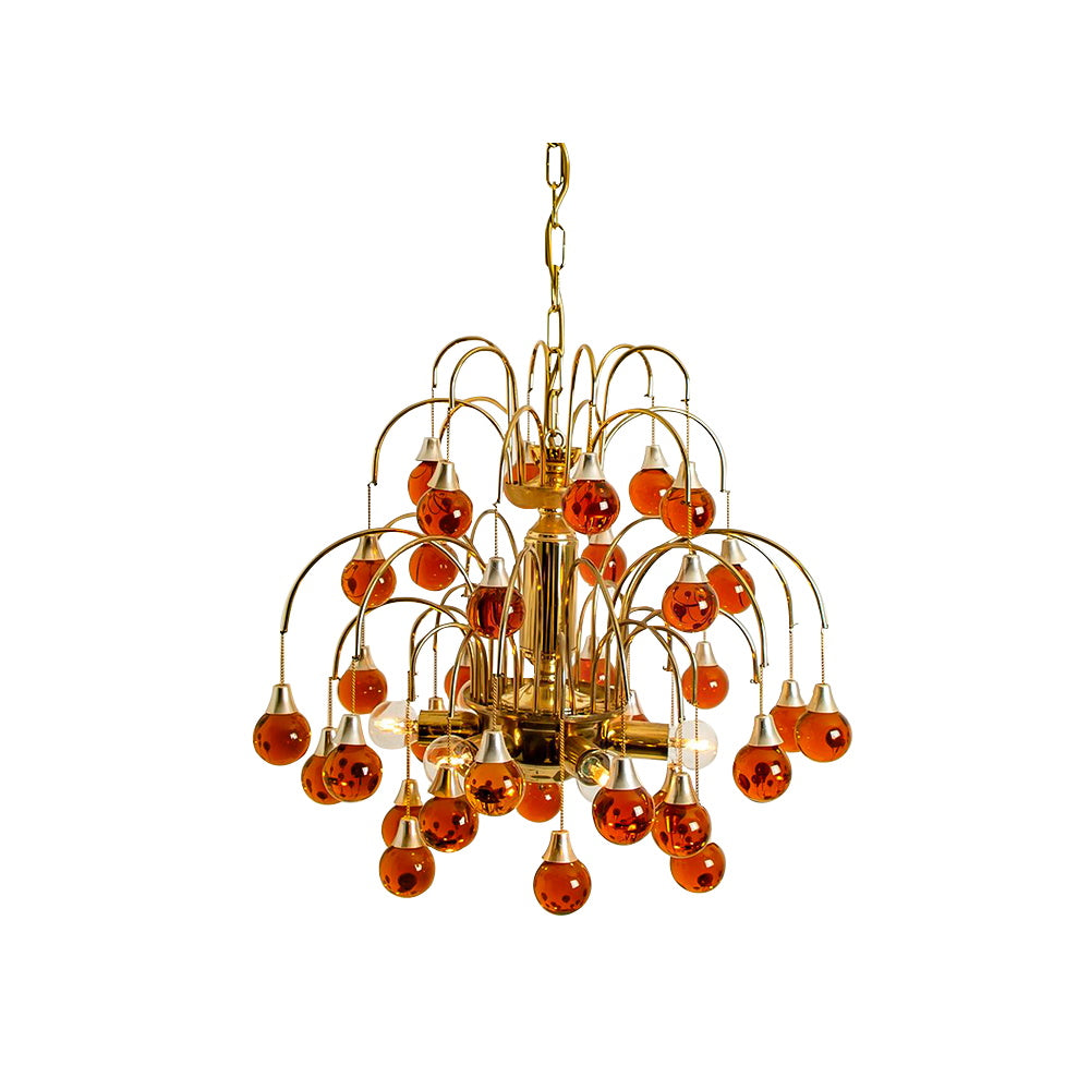 Avmirora Postmodern Luxury Metal Glass Chandelier - Lamp Copper