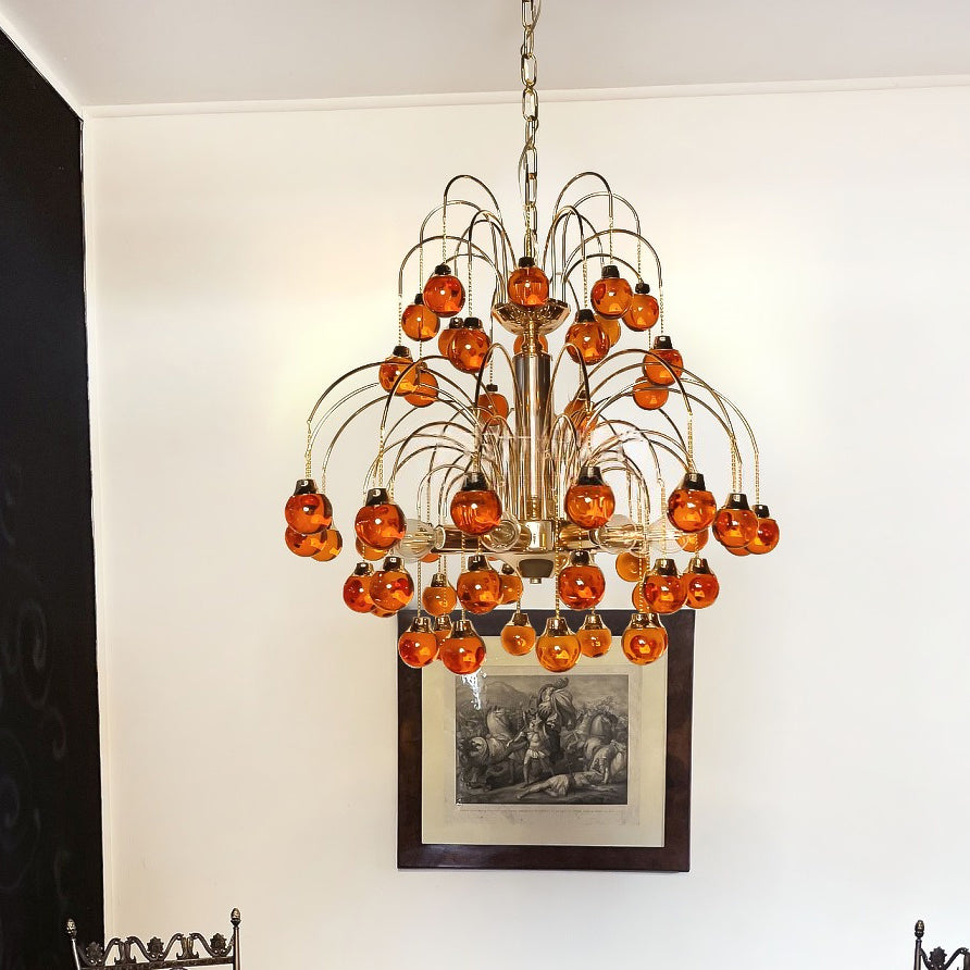 Avmirora Postmodern Luxury Metal Glass Chandelier - Lamp Copper