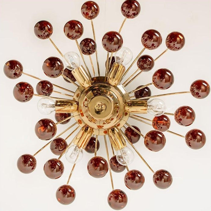 Avmirora Postmodern Luxury Metal Glass Chandelier - Lamp Copper