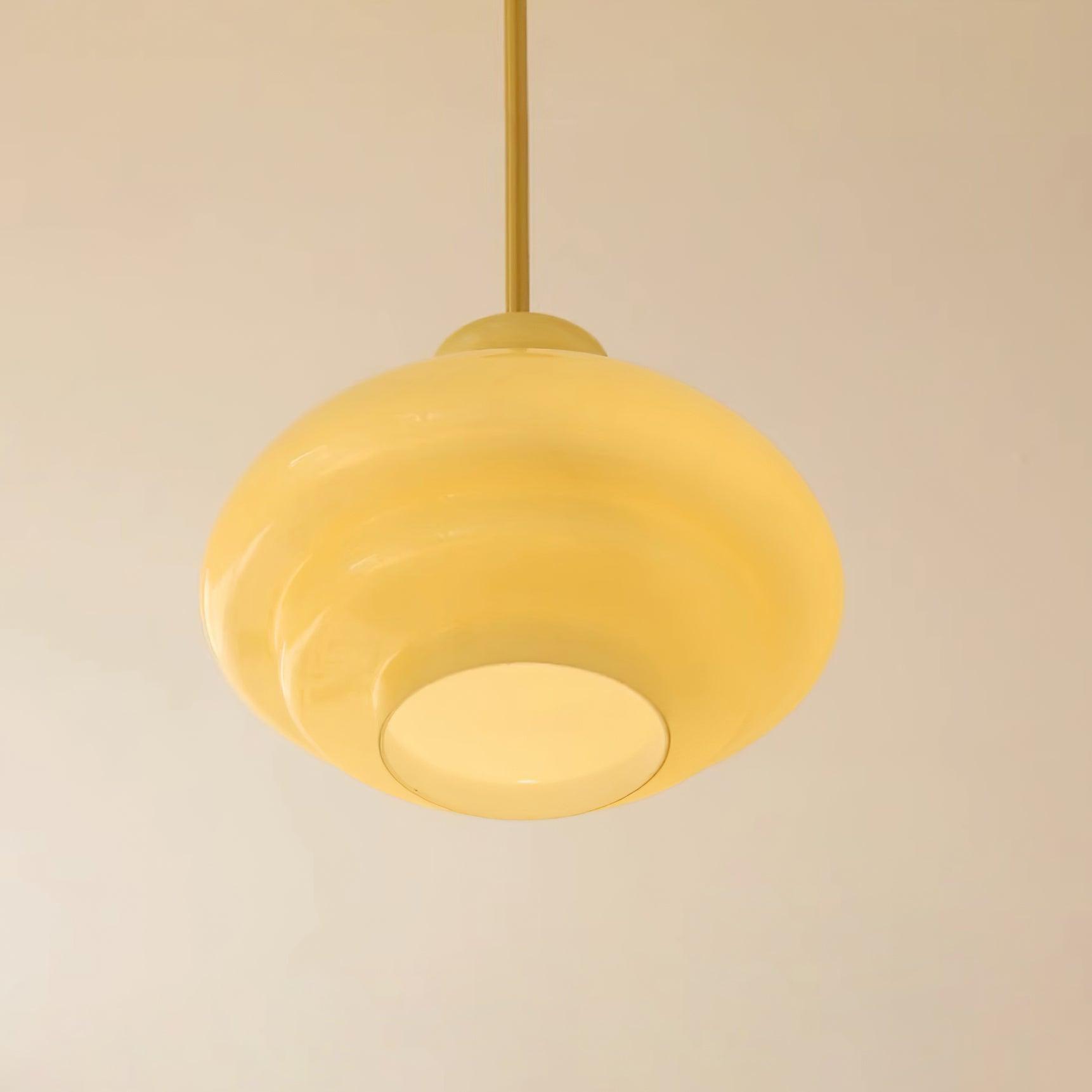 Pendant Lamp Layered Glass Dome Retro Silhouette Warm Ambient Glow - Letslighting