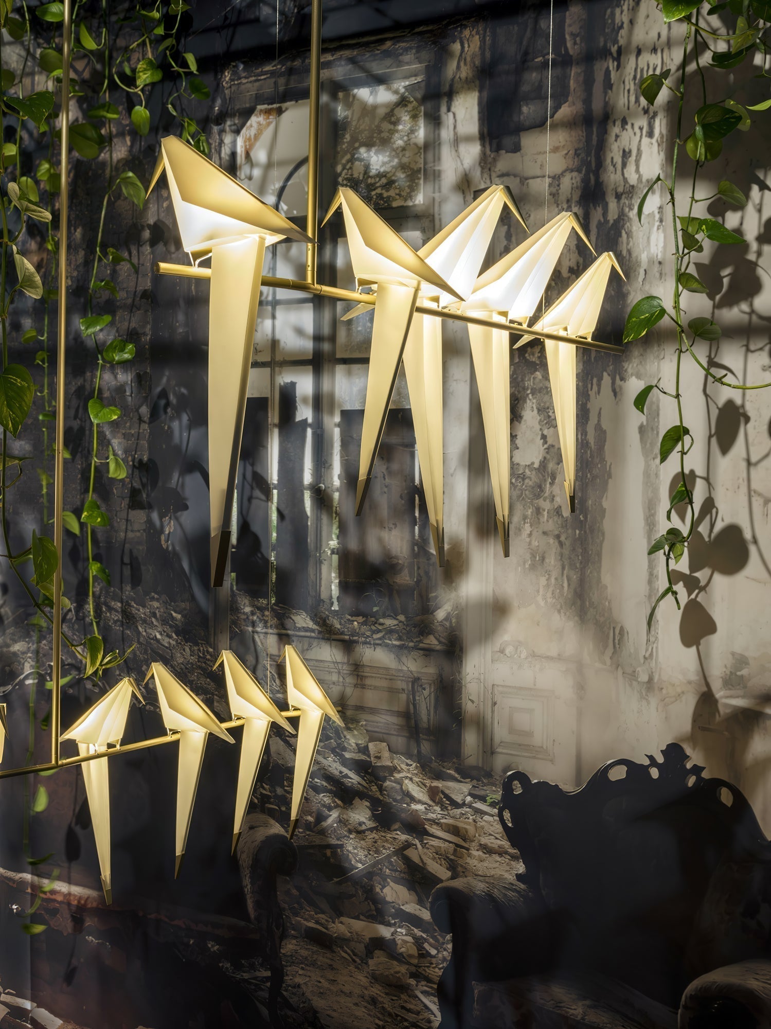 Paper Crane Bird LED Chandelier - Letslighting