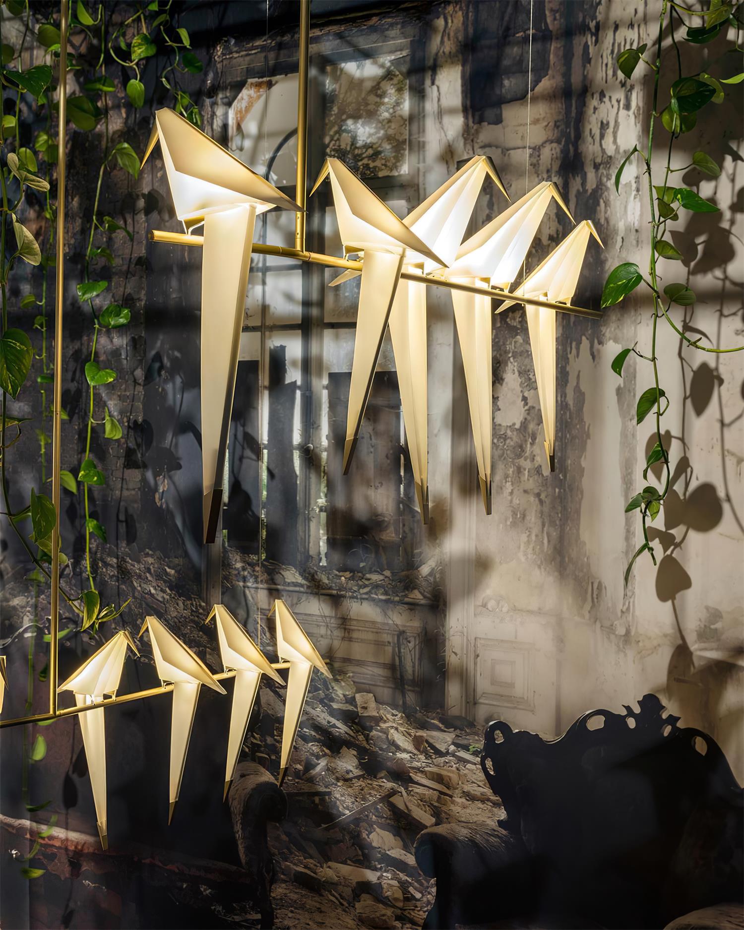 Paper Crane Bird LED Chandelier - Letslighting