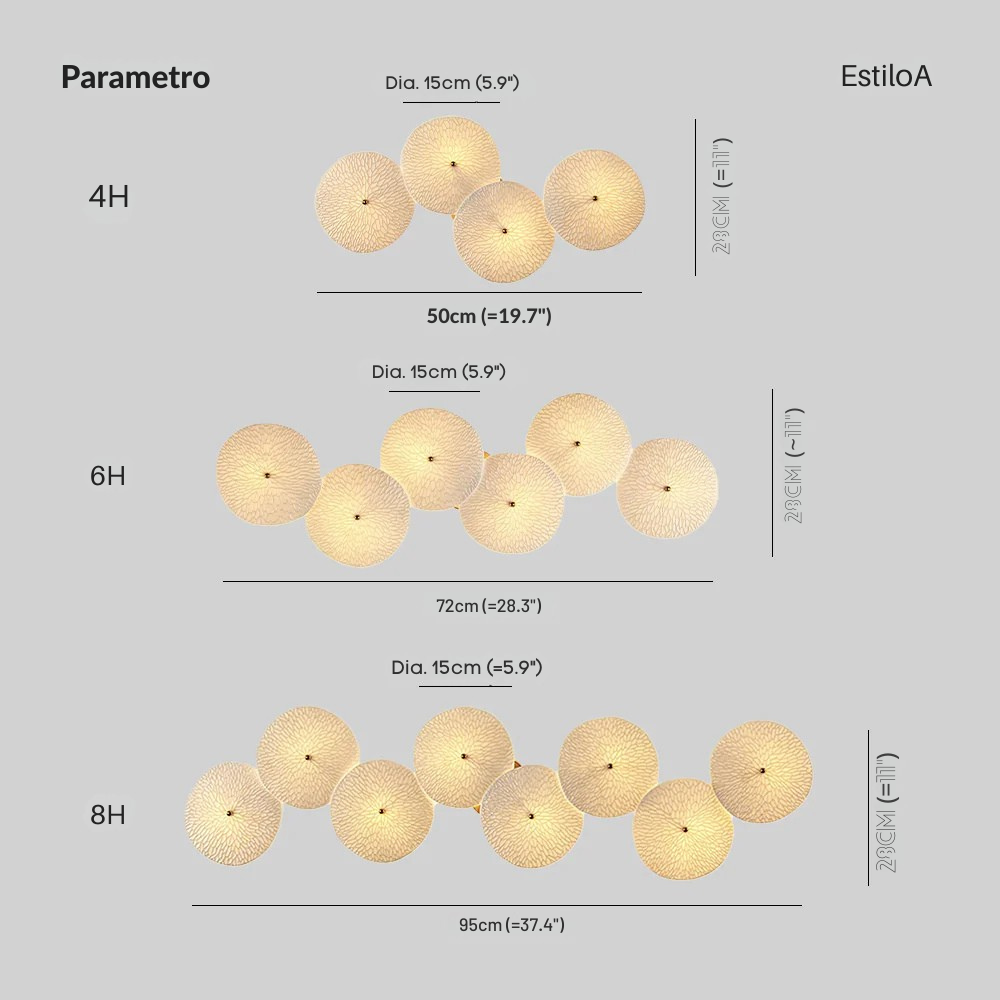 Olivia Lámpara de Pared con Pétalos de Loto