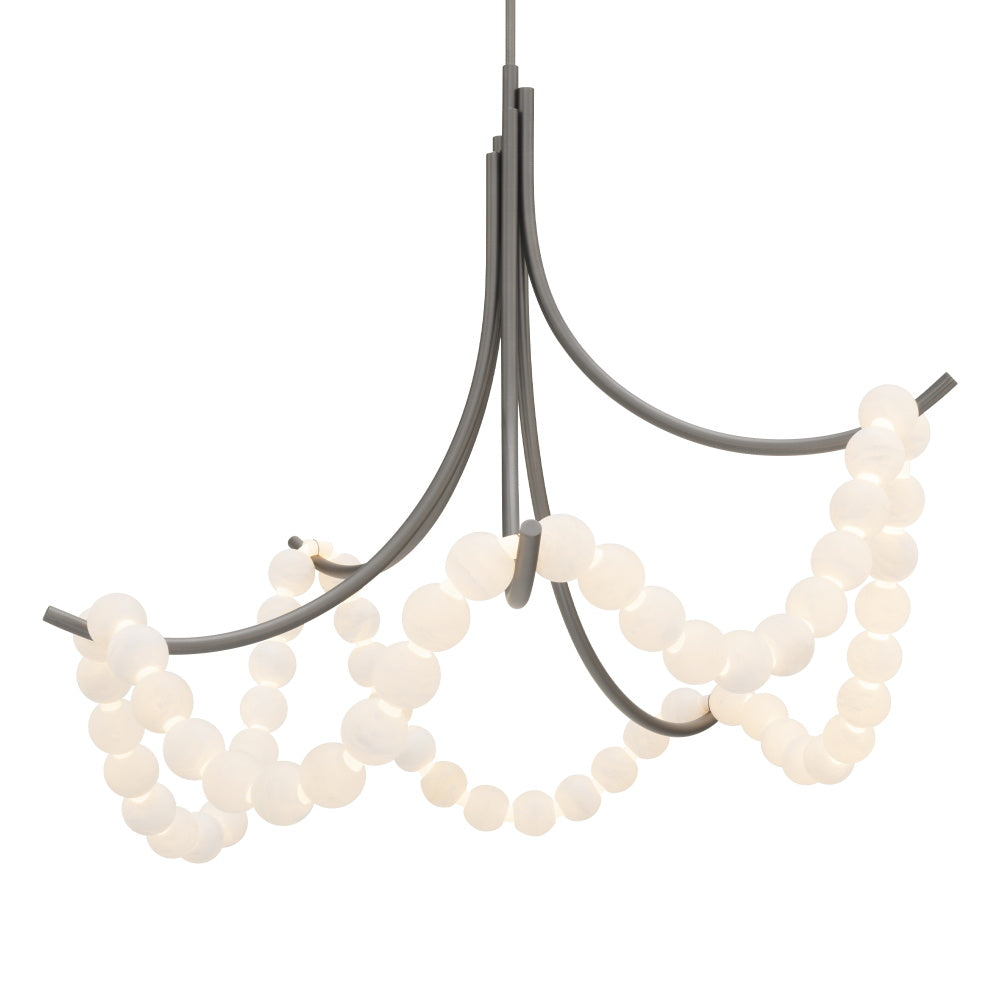 Zavenarae Premium Nordic Art Nickel Alabaster Chandelier - Lamp Copper