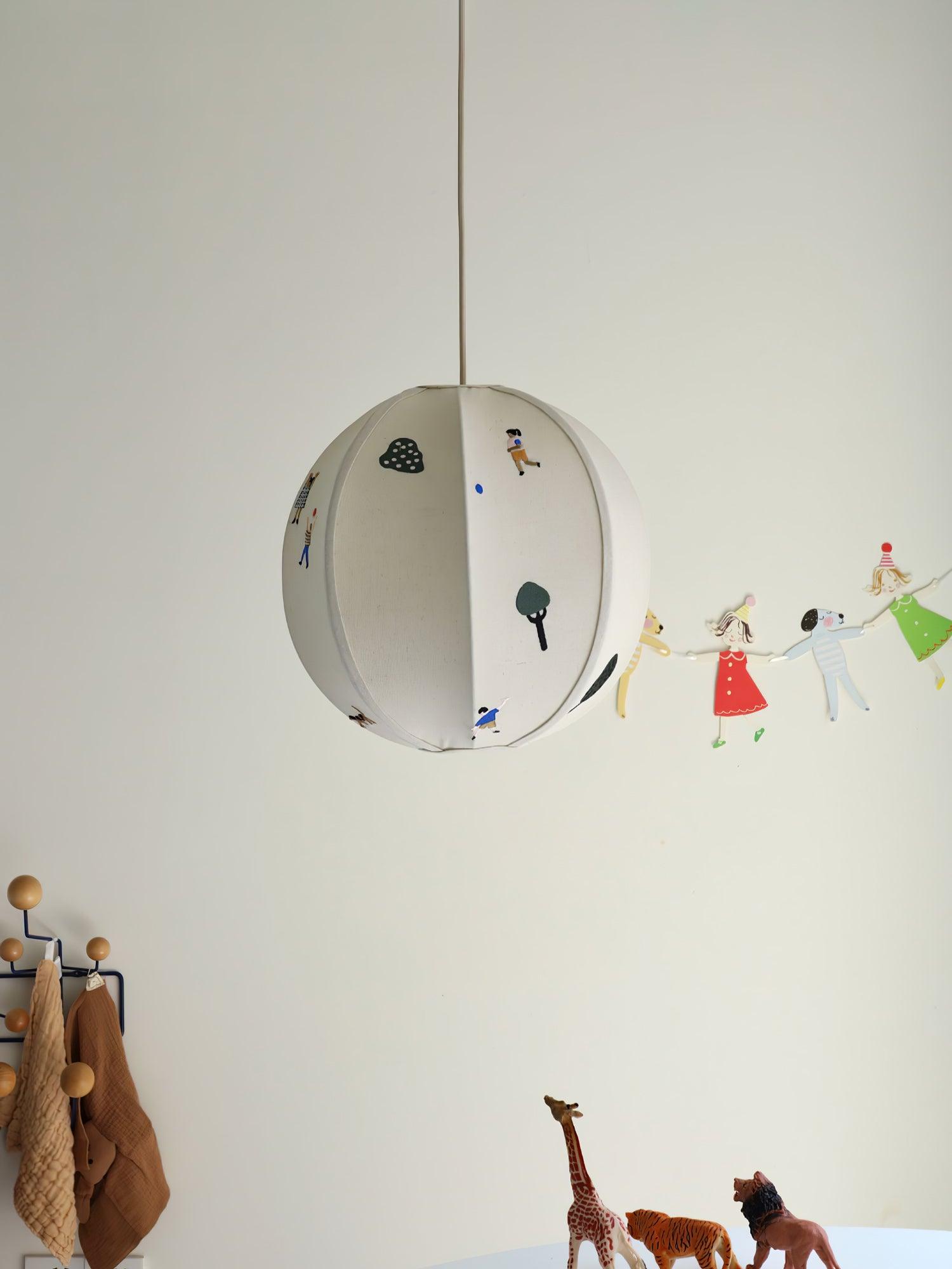 Park Embroidered Textile Pendant Lamp - Letslighting