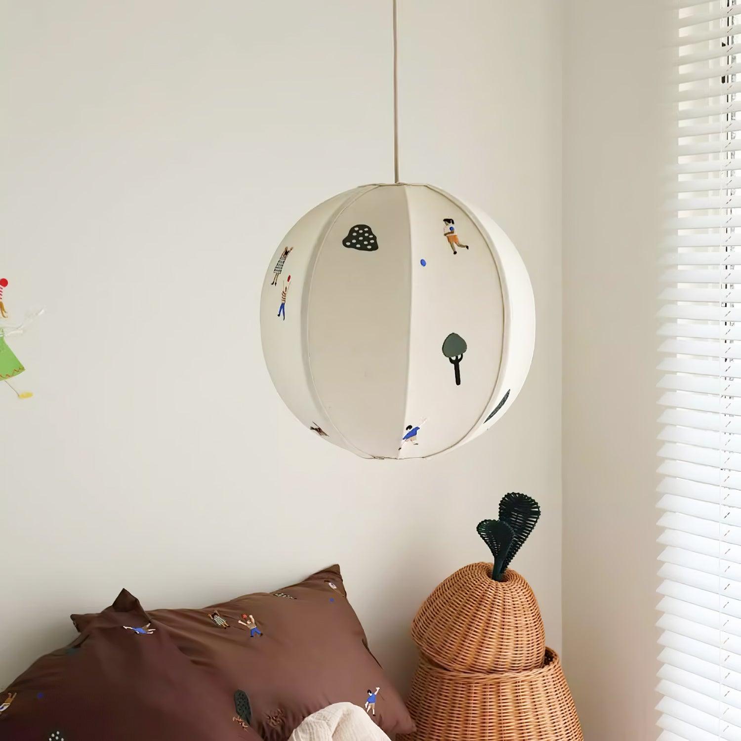 Park Embroidered Textile Pendant Lamp - Letslighting