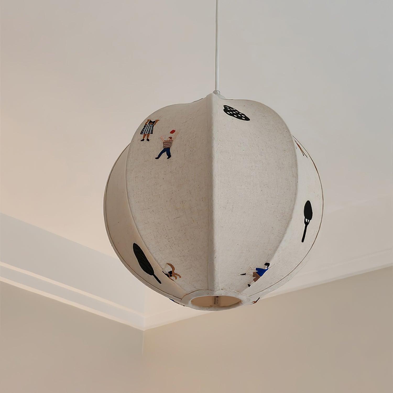 Park Embroidered Textile Pendant Lamp - Letslighting