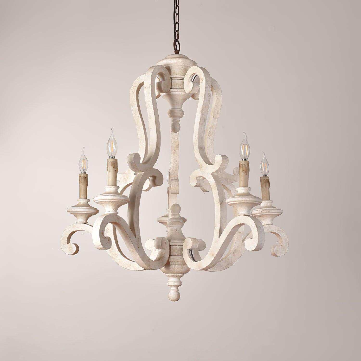 Parrotuncle Wooden Candle Chandelier - Letslighting