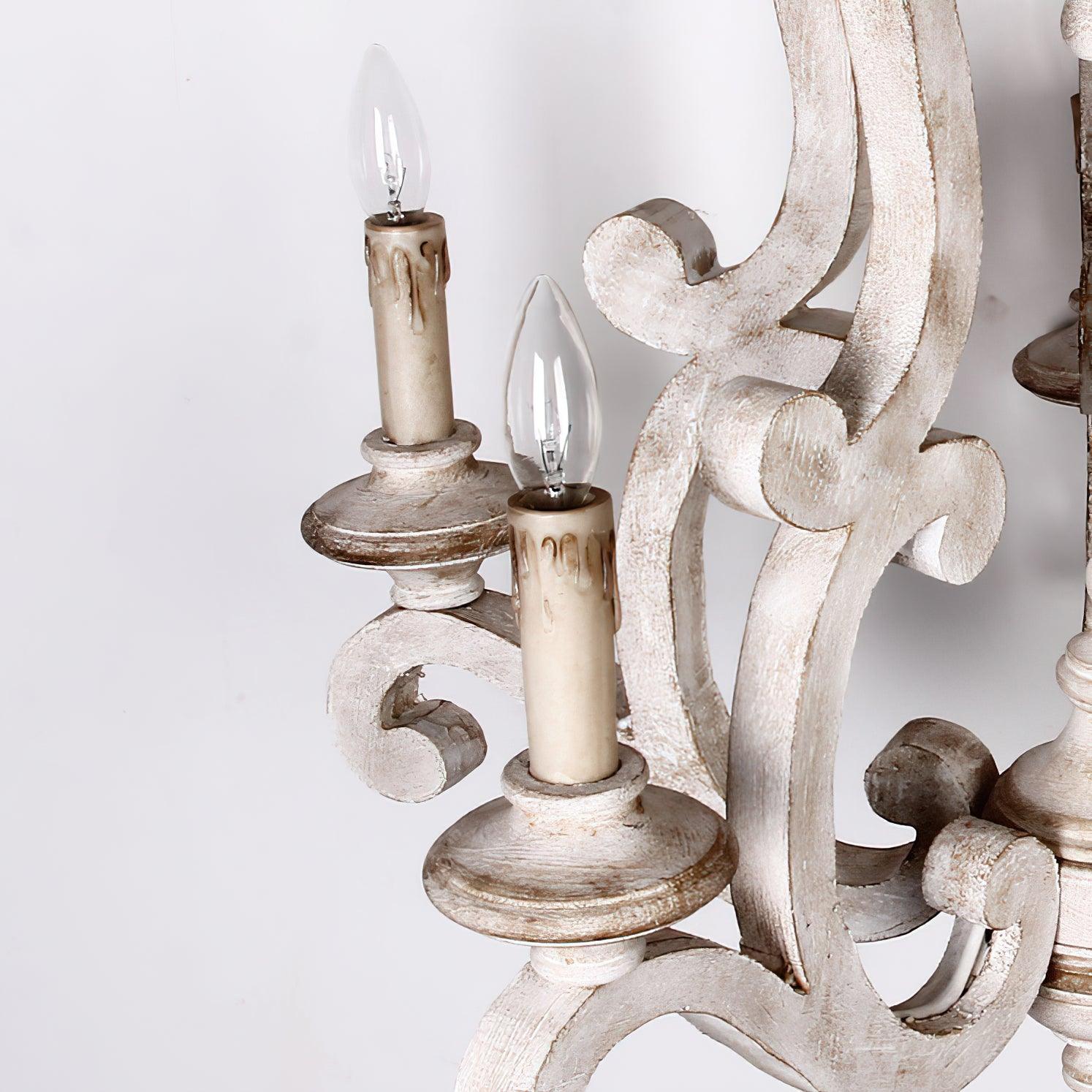 Parrotuncle Wooden Candle Chandelier - Letslighting