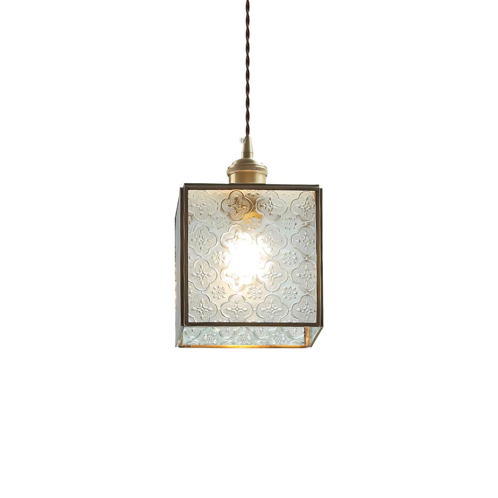 Patterned Glass Pendant Lamp - Letslighting