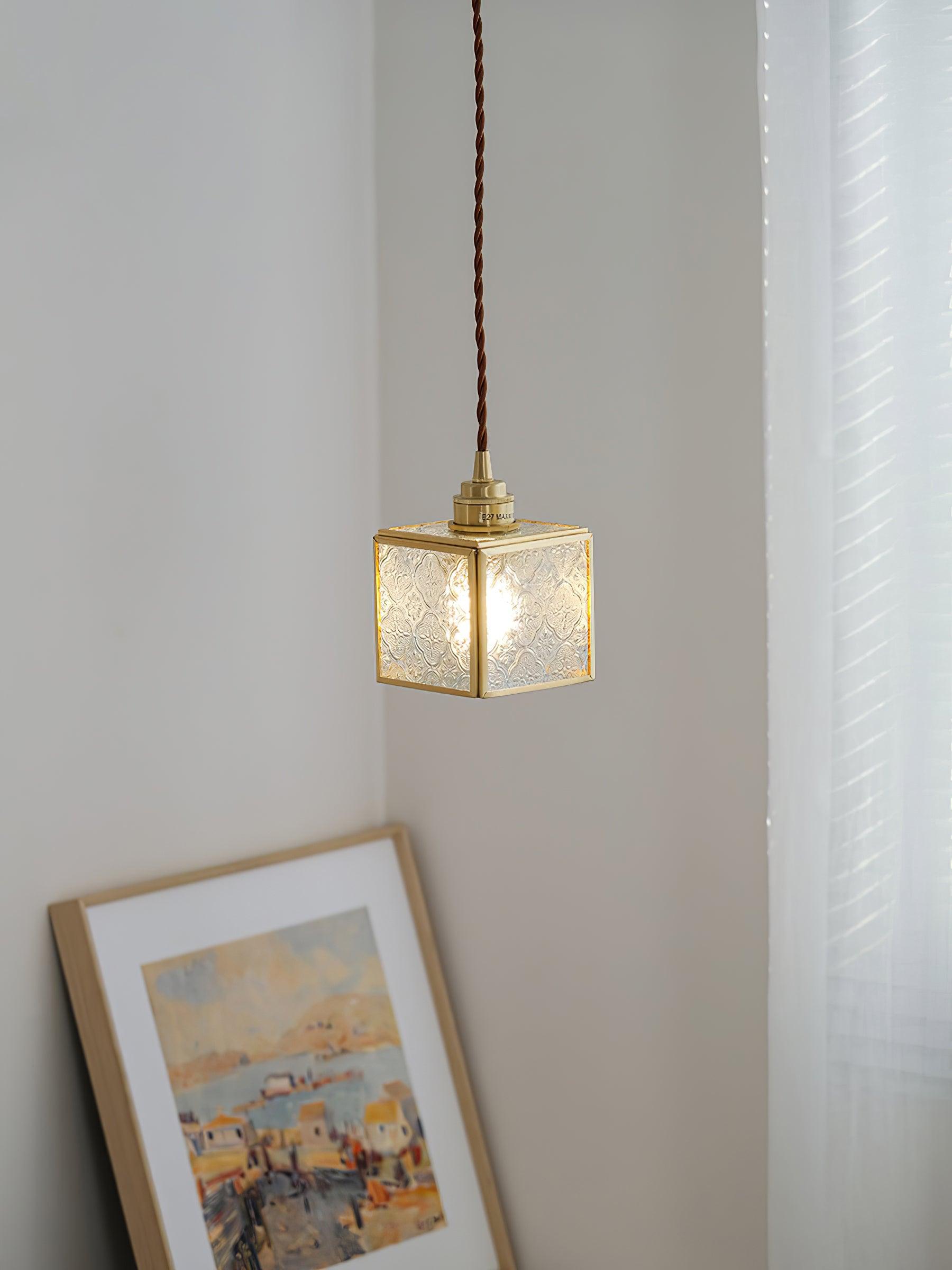Patterned Glass Pendant Lamp - Letslighting