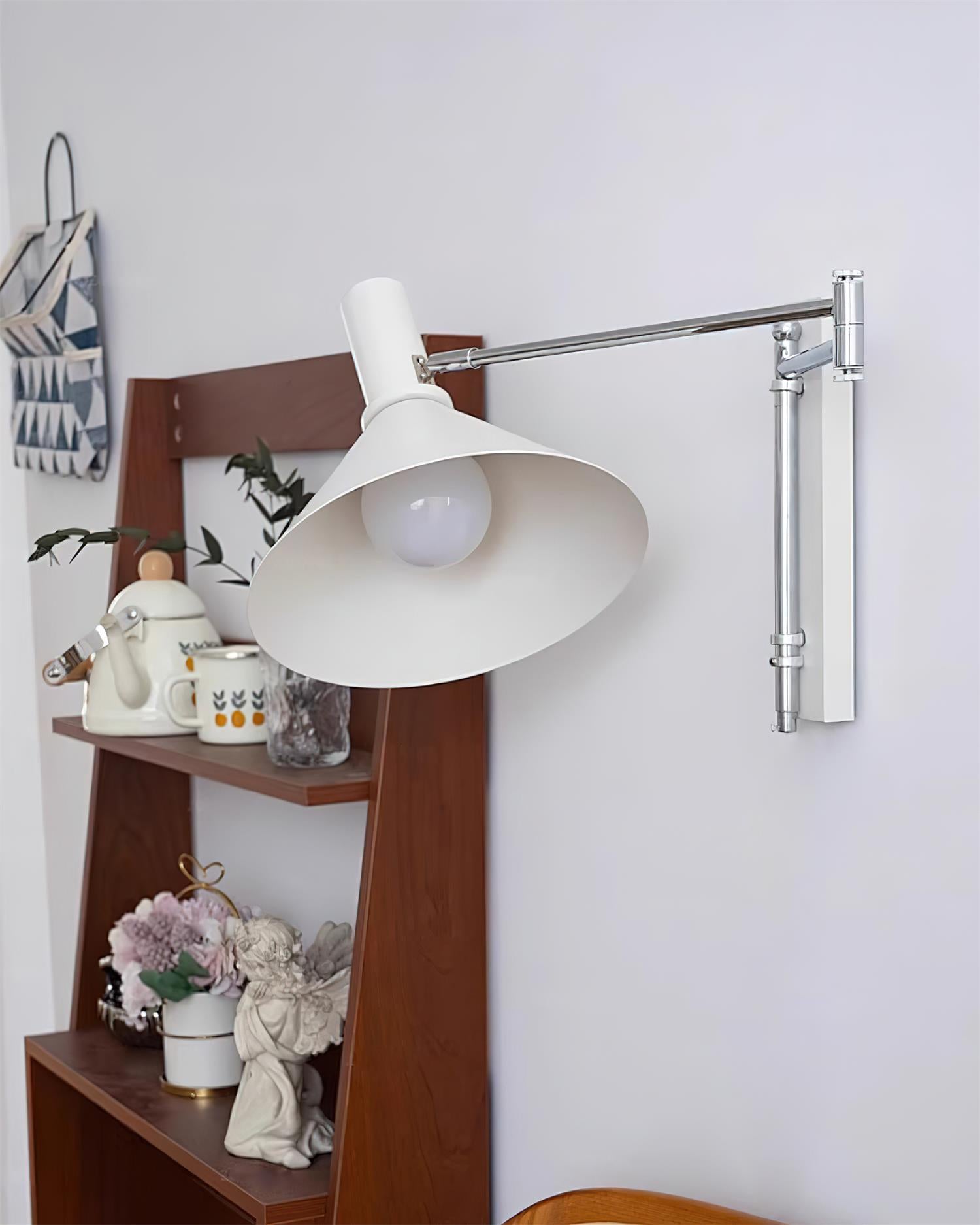 Wall Lamp Modern Adjustable Metal Arm Red Shade Reading Light - Letslighting