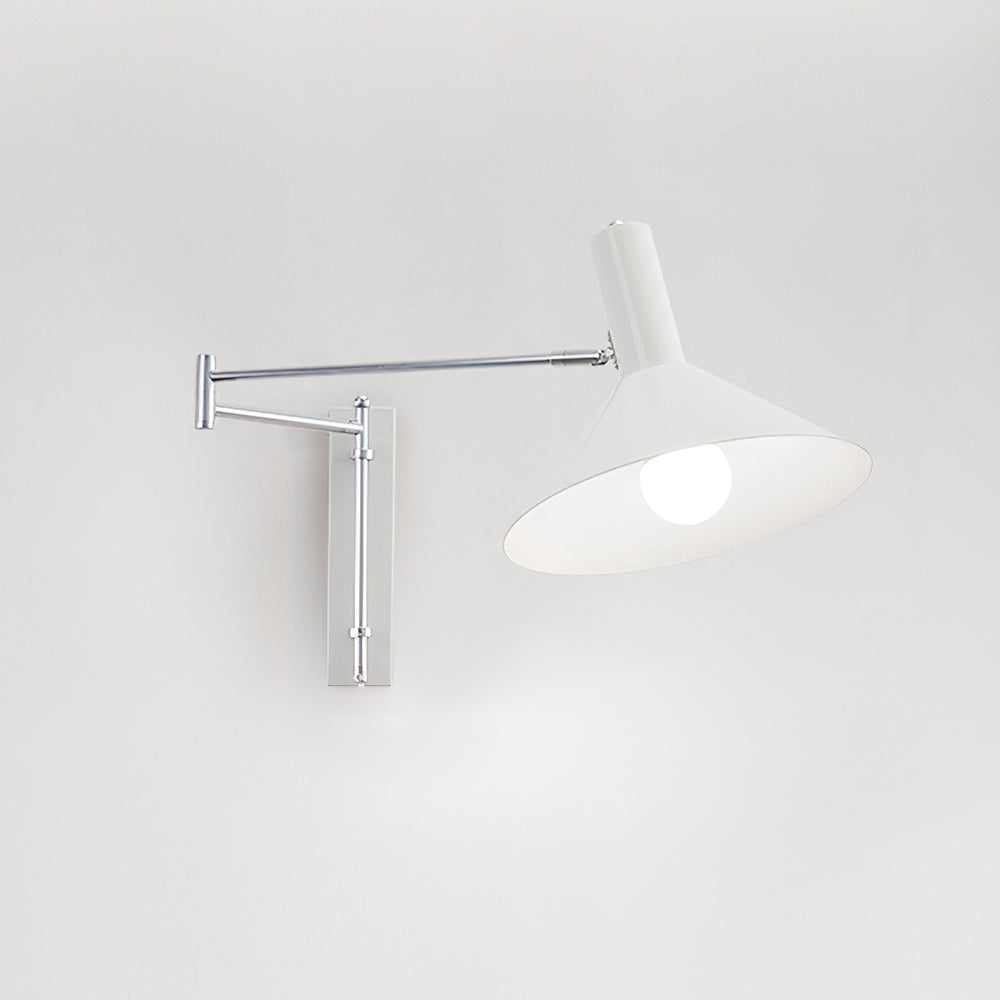 Wall Lamp Modern Adjustable Metal Arm Red Shade Reading Light - Letslighting