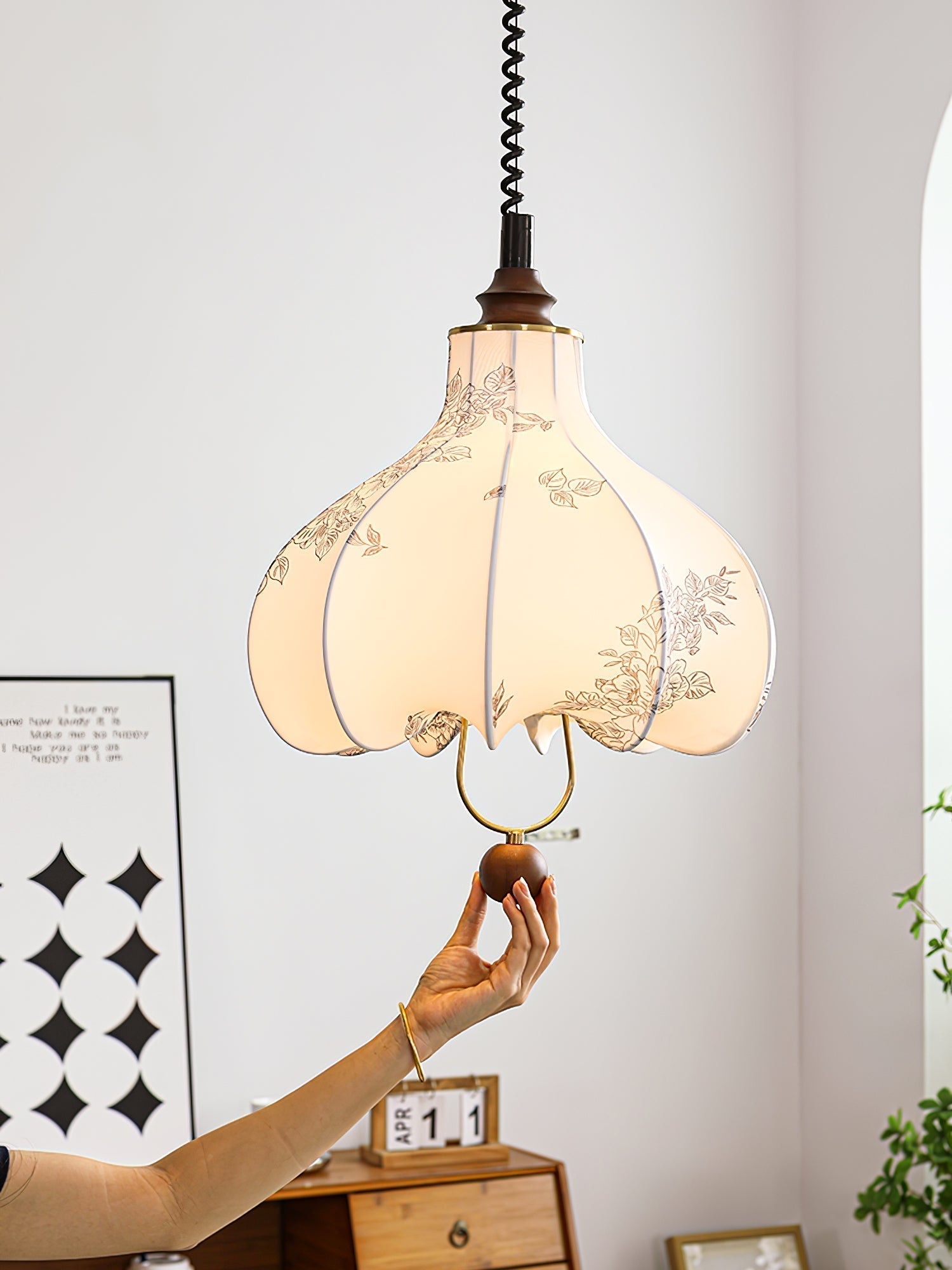 Pear Fabric Pendant Lamp - Letslighting