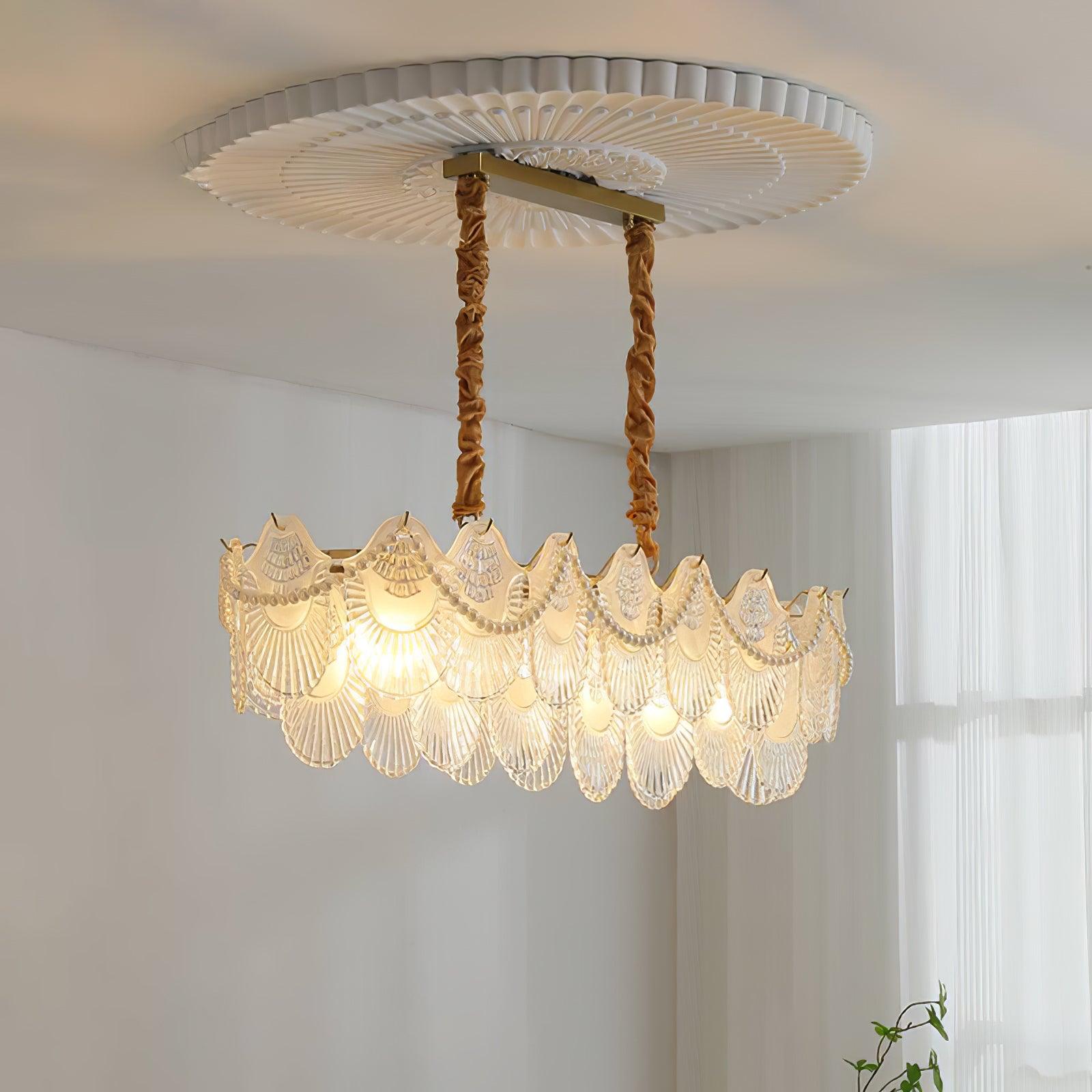 Pearl Glass Shell Chandelier - Letslighting