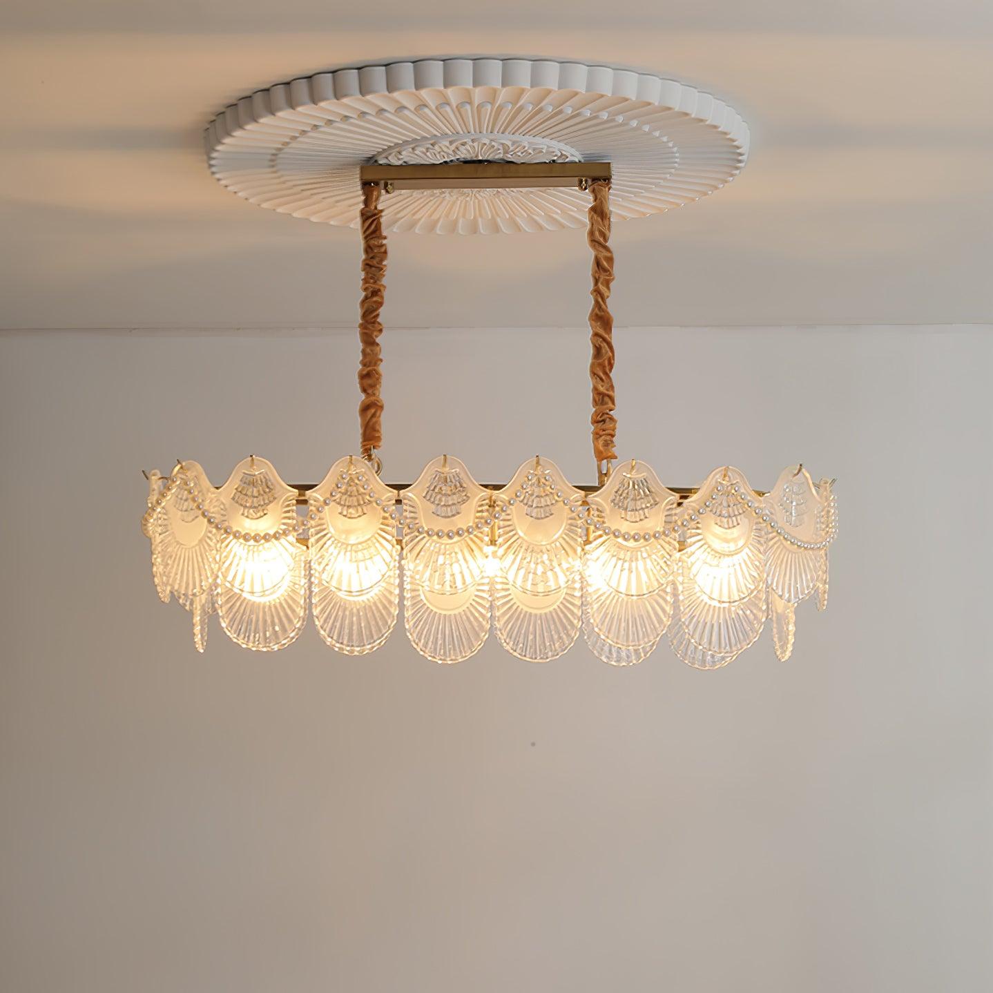 Pearl Glass Shell Chandelier - Letslighting