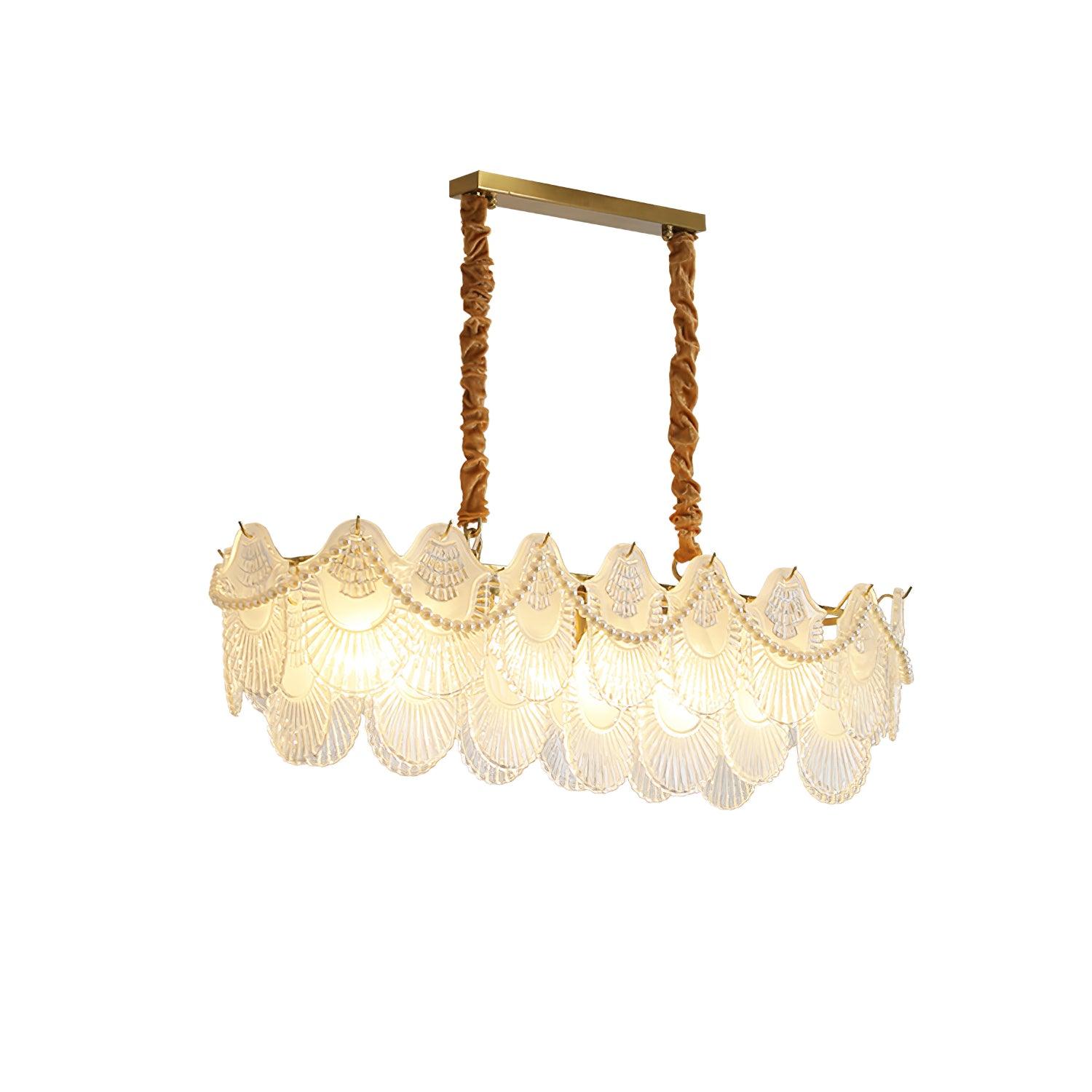 Pearl Glass Shell Chandelier - Letslighting