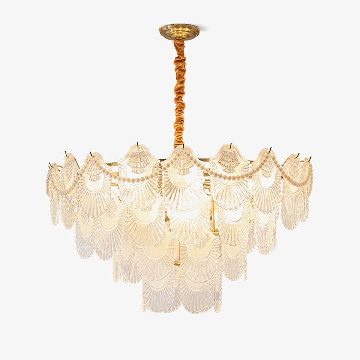 Pearl Glass Shell Chandelier - Letslighting