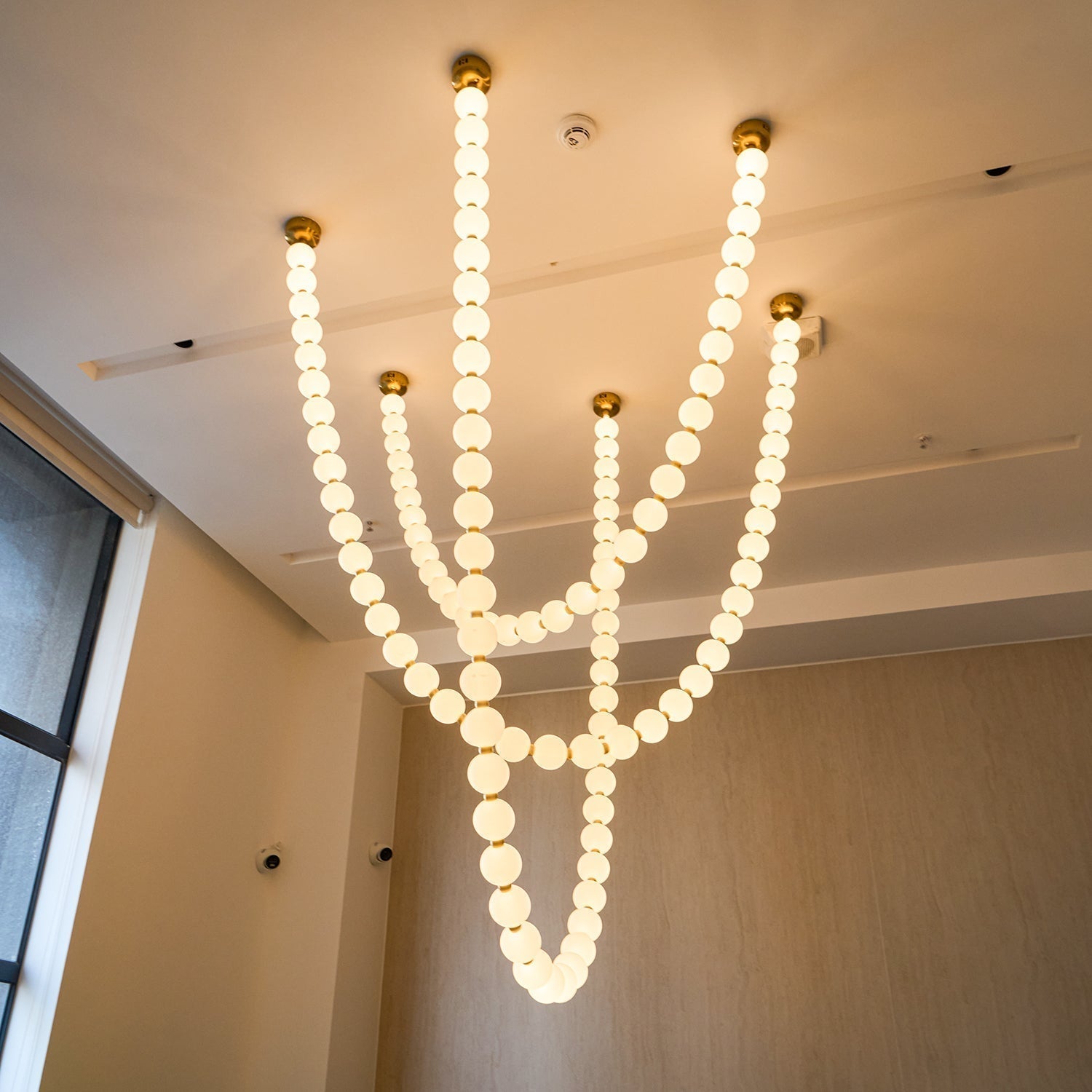 Pearl Glass Necklace Balls Chandelier - Letslighting