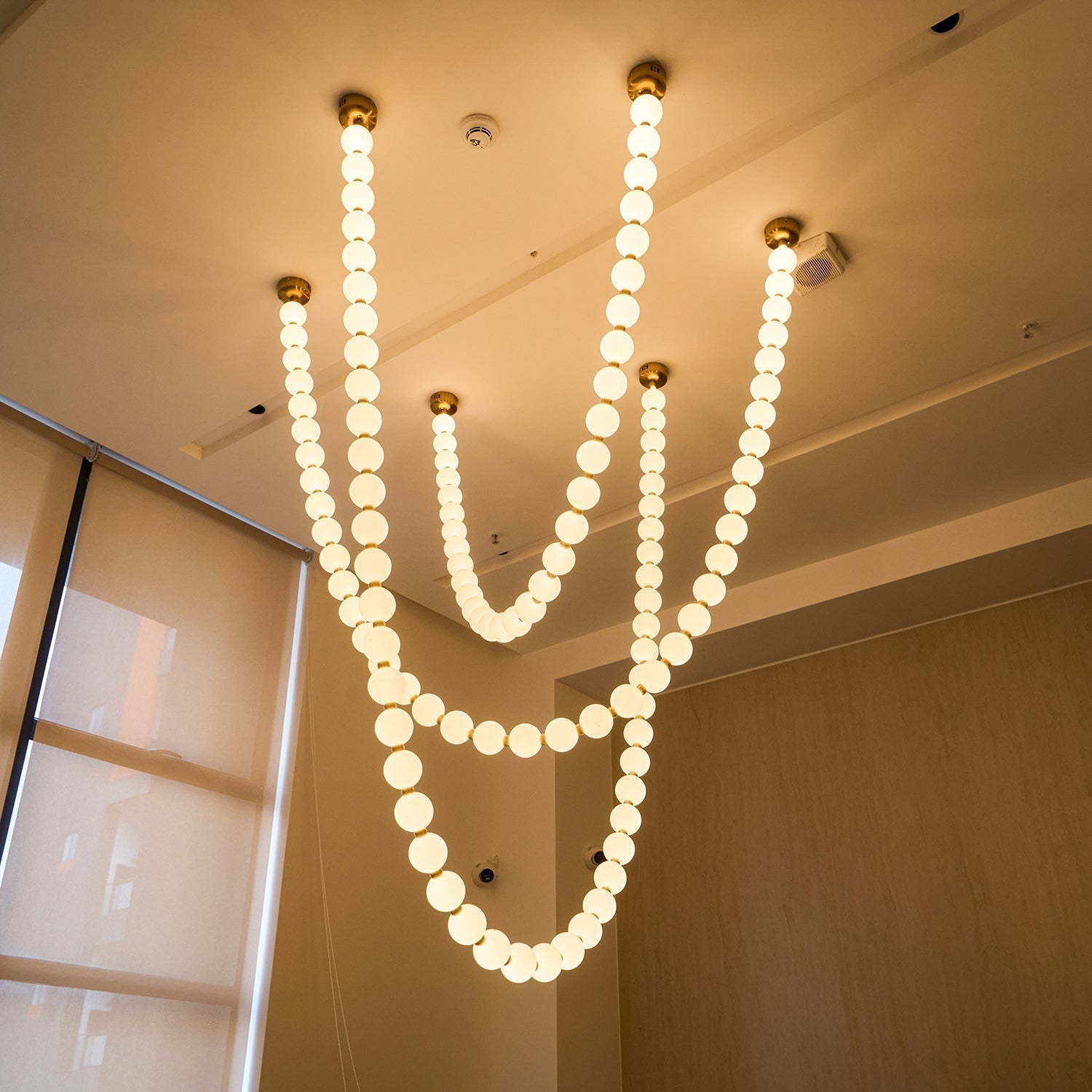 Pearl Glass Necklace Balls Chandelier - Letslighting