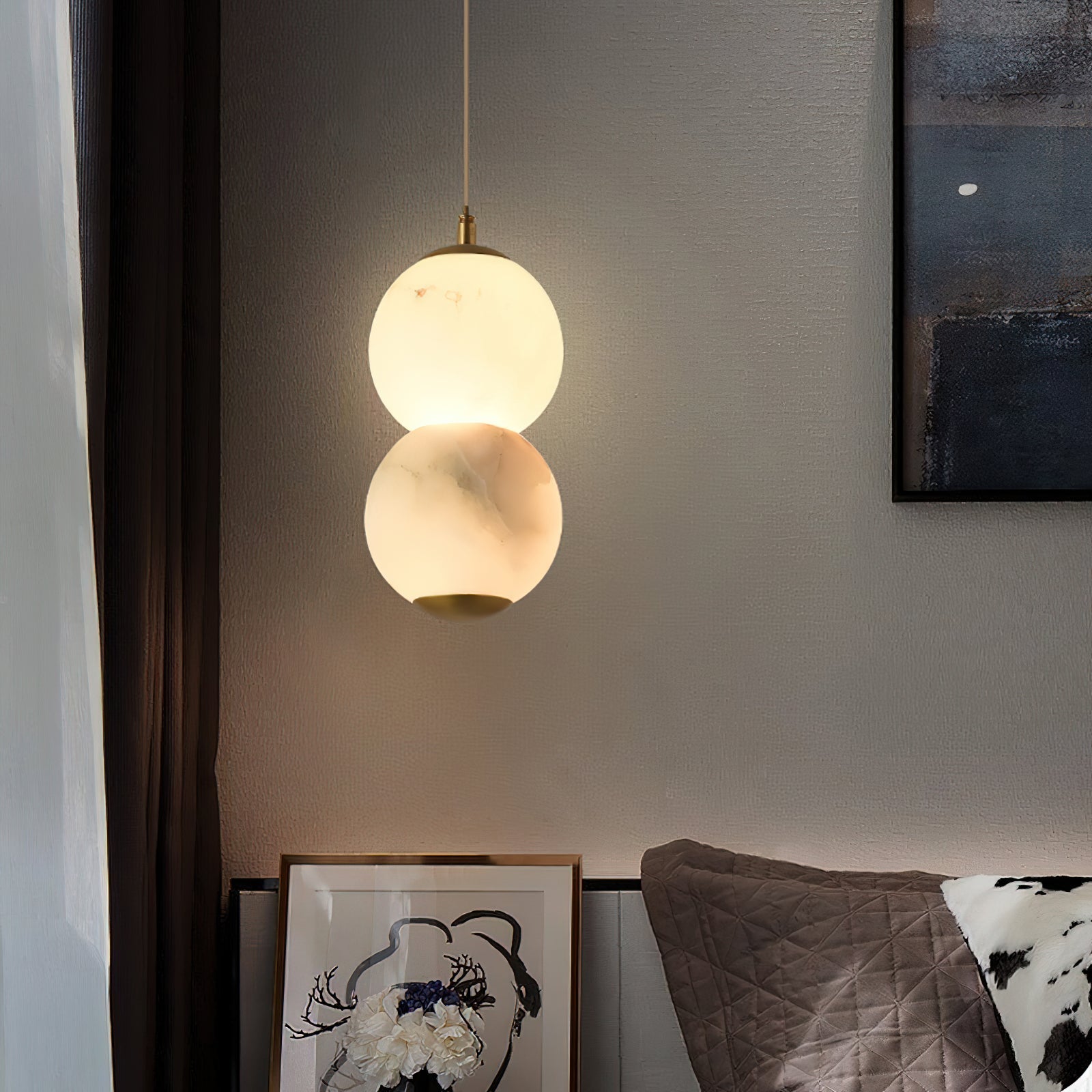 Ritta Alabaster Pendant Light Head 2 /3/4