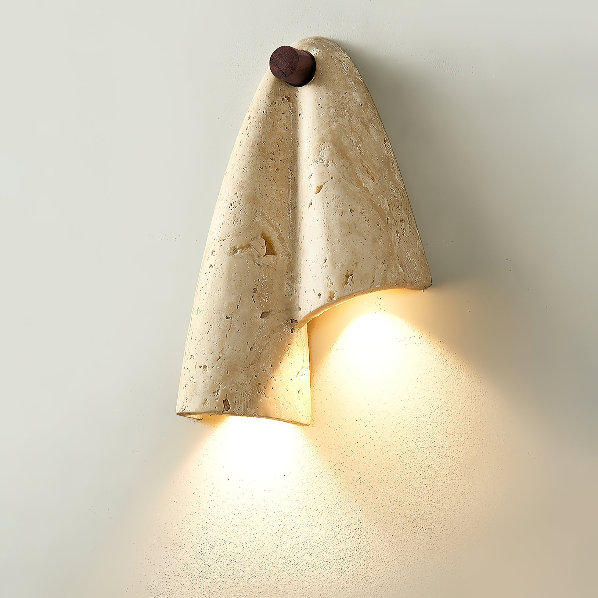 Vidoros Modern Minimalist Travertine Wall Lamp - Lamp Copper