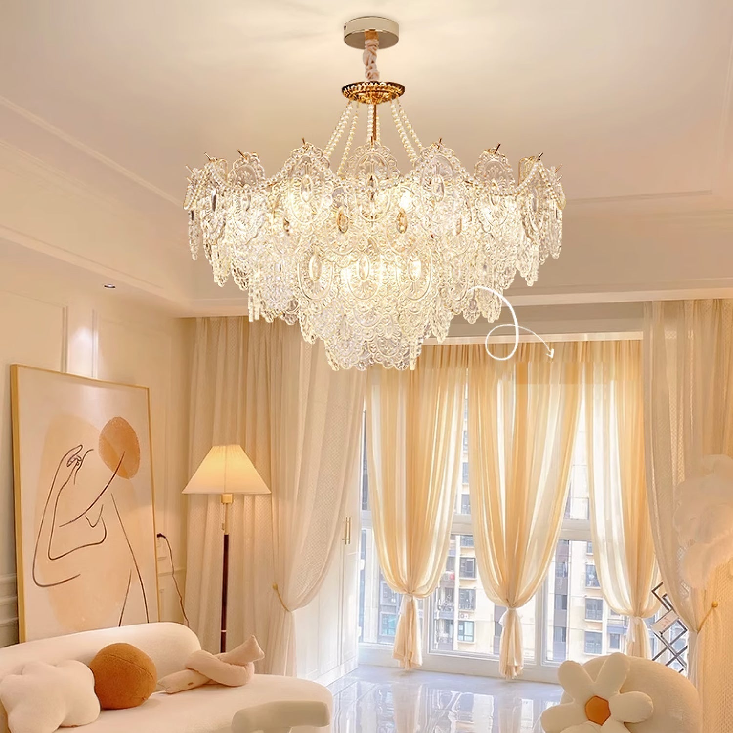 Pearls Glass Chandelier - Letslighting