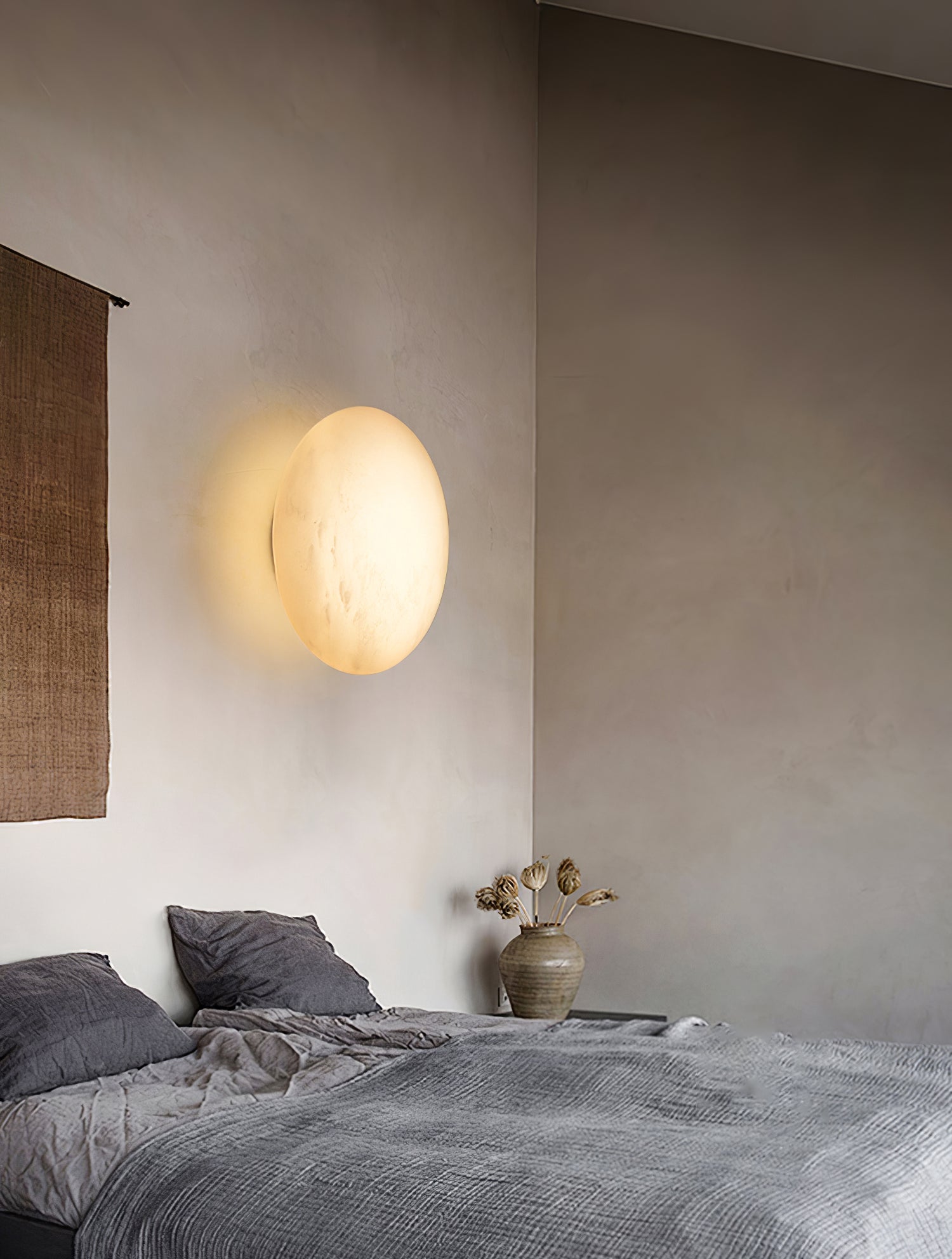 Eurthais Minimalist Alabaster Wall Light - Letslighting