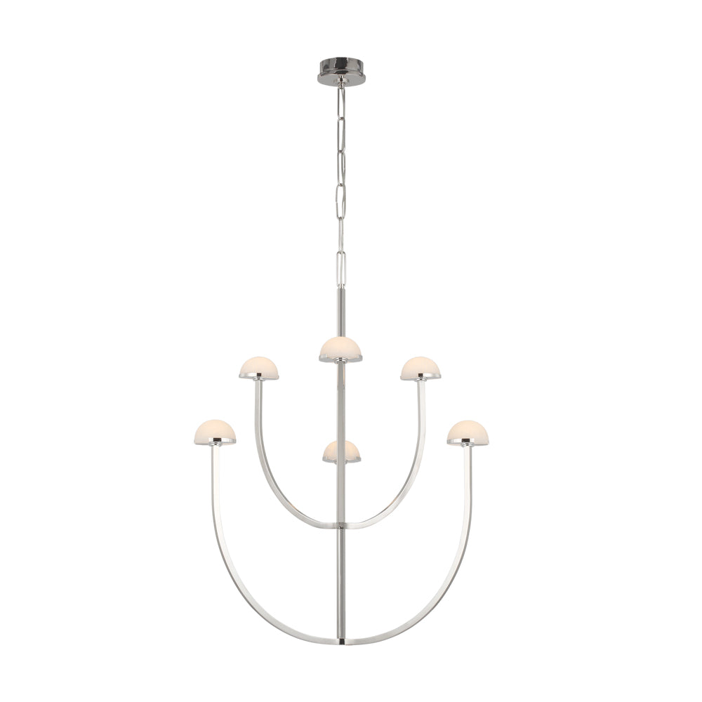 Pedra Chandelier Alabaster Minimalist Arc Geometry - Letslighting