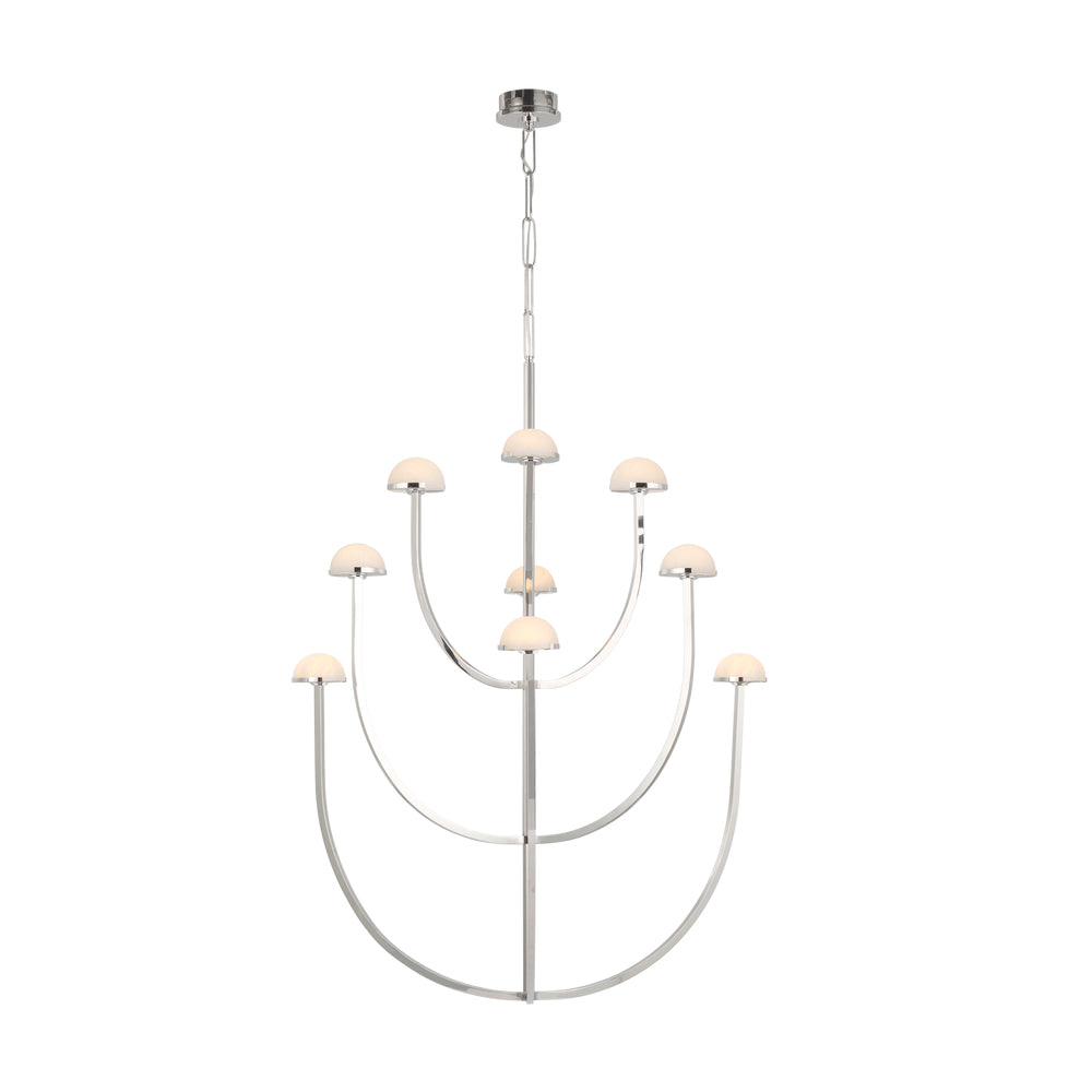Pedra Chandelier Alabaster Minimalist Arc Geometry - Letslighting