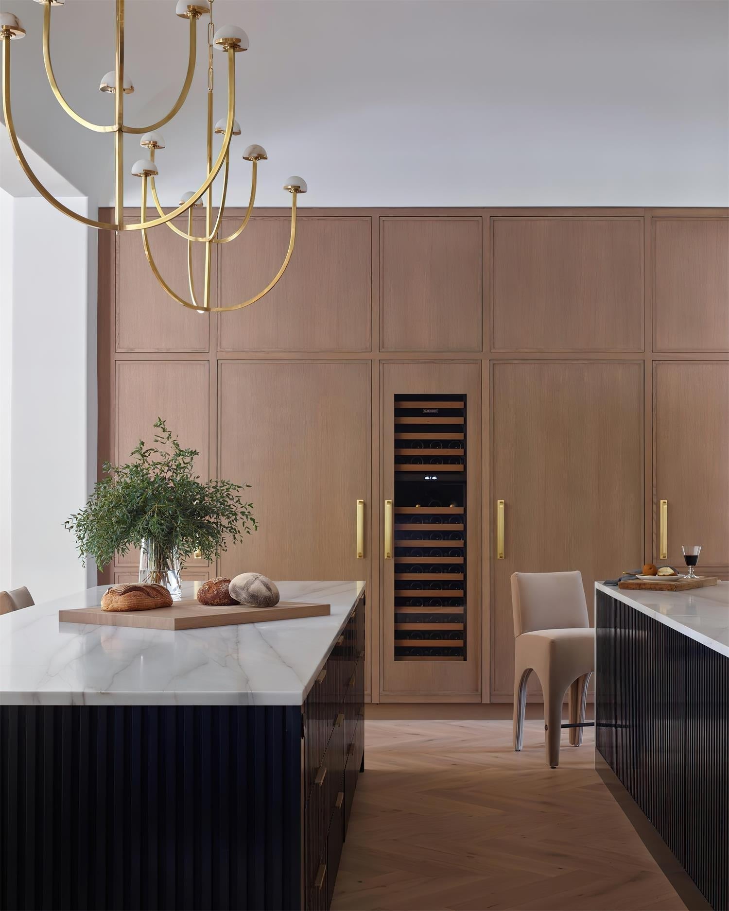 Pedra Chandelier Alabaster Minimalist Arc Geometry - Letslighting