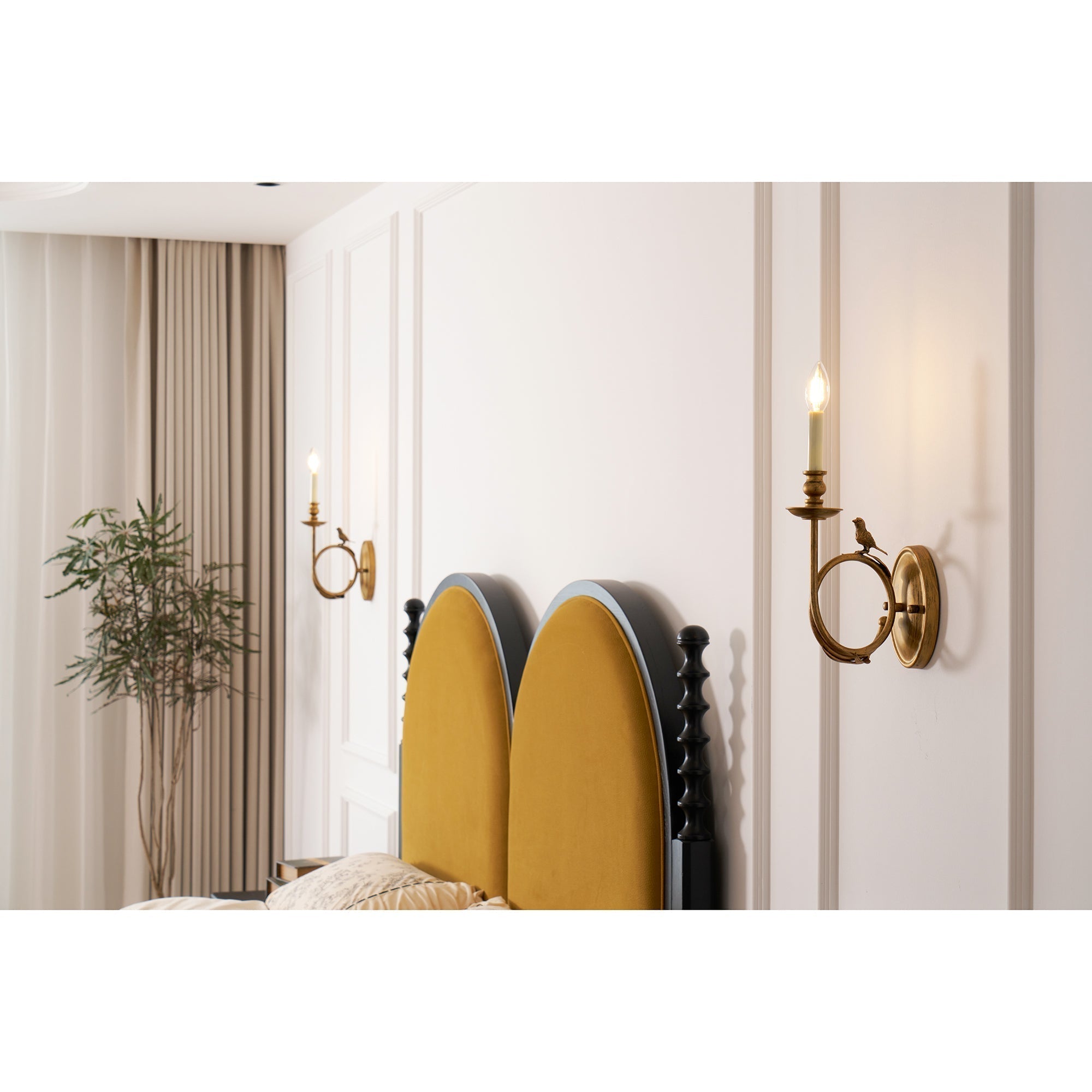 Utheara Vintage Industrial Bird Metal Sconce Wall Lamp - Lamp Copper