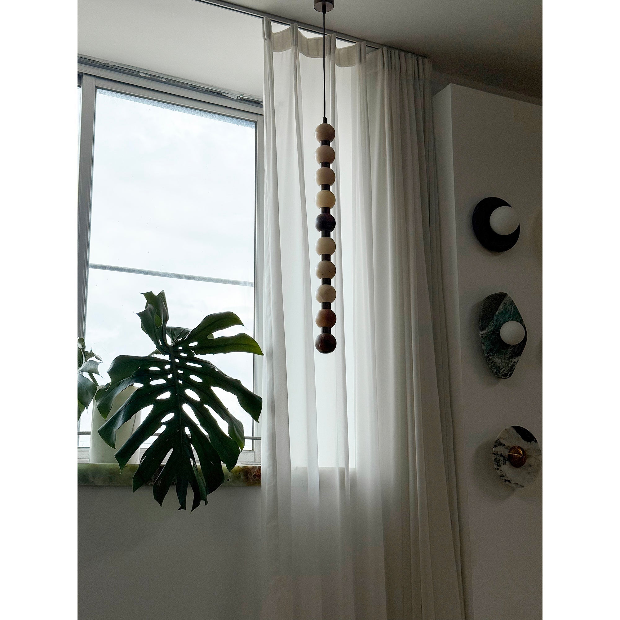 Ulshae Modern Minimalist Art Marble Pendant Lamp - Lamp Copper