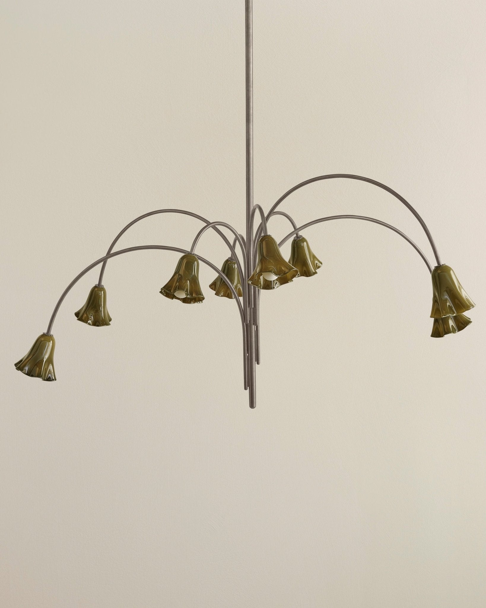 Aurora Chandelier Blossom Petal Glass Arms - Letslighting