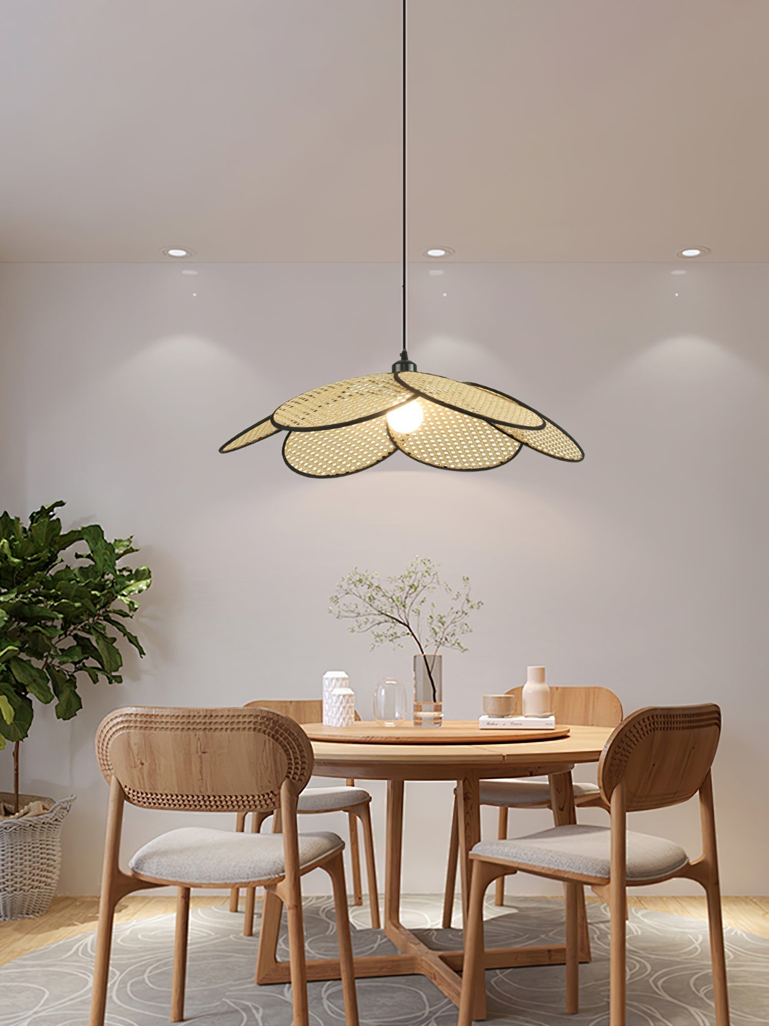 Petals Rattan Pendant Lamp - Letslighting
