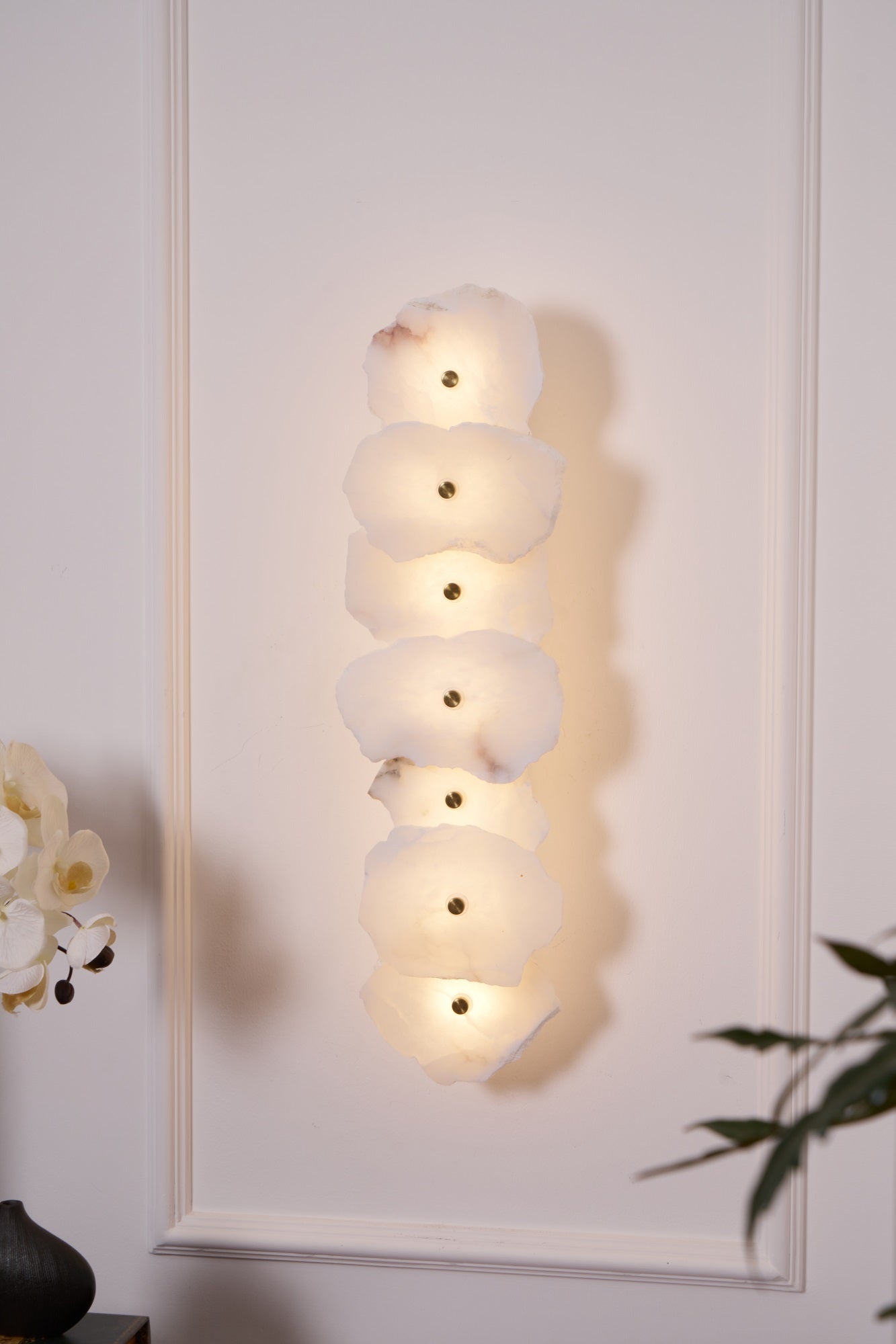 Alaeila Floral Cluster Alabaster Wall Light - Letslighting