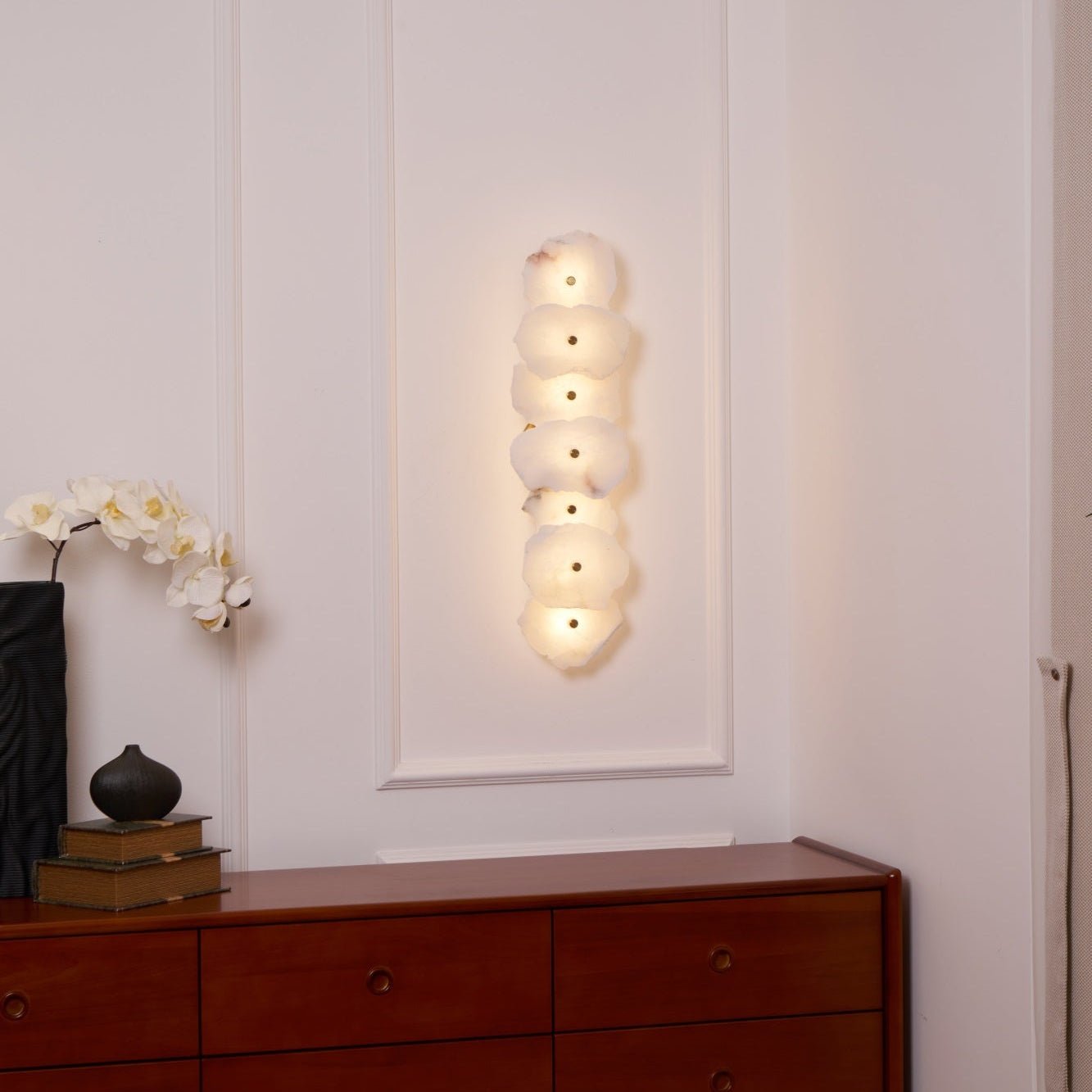 Alaeila Floral Cluster Alabaster Wall Light - Letslighting
