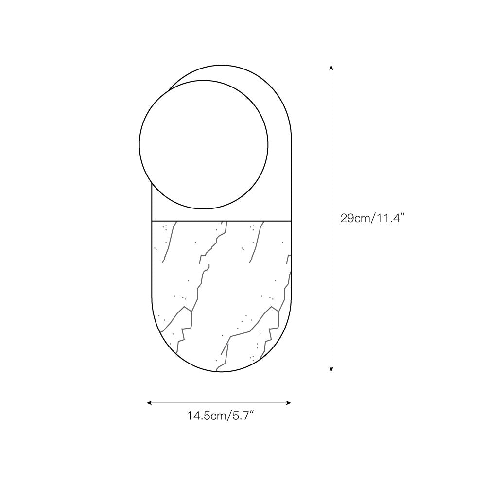 Alvynan Modern Minimalist Marble Sconce Wall Lamp - Lamp Copper