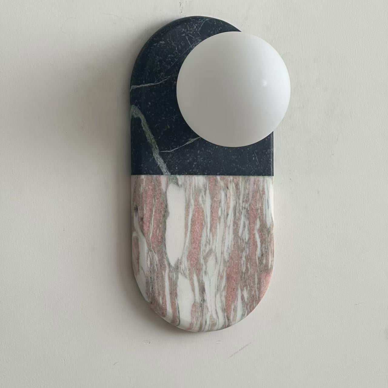 Alvynan Modern Minimalist Marble Sconce Wall Lamp - Lamp Copper