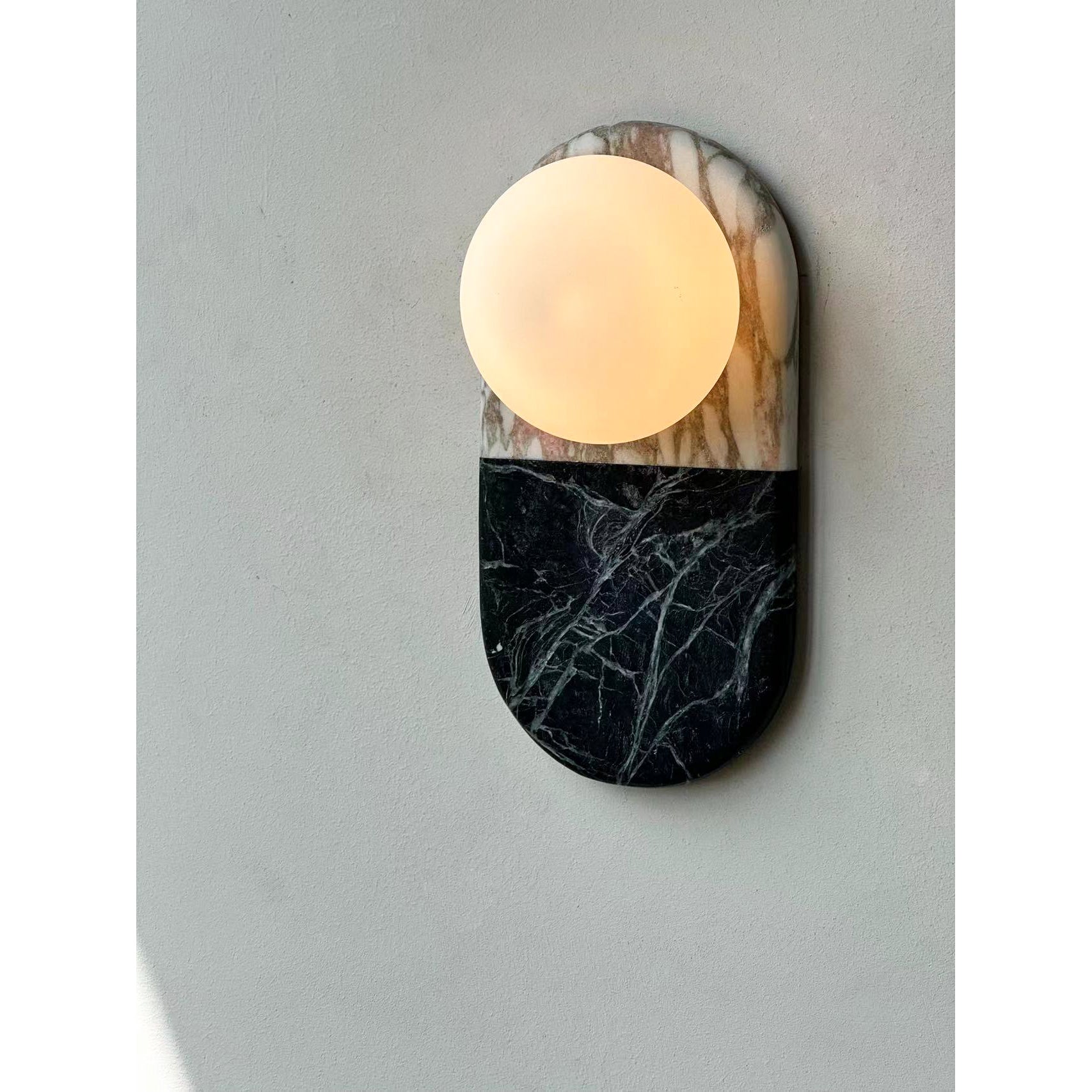 Alvynan Modern Minimalist Marble Sconce Wall Lamp - Lamp Copper