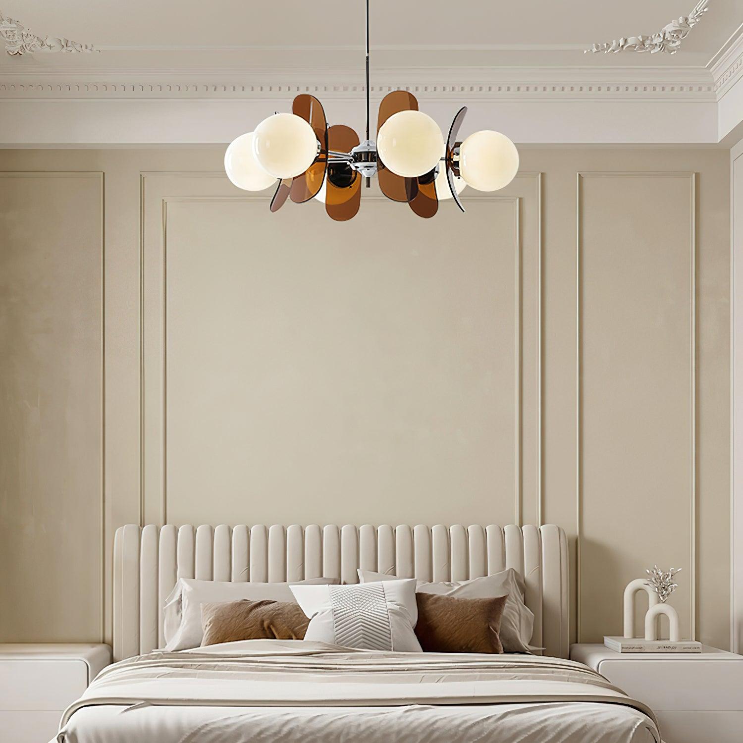 Aira Chandelier Brown &Orange