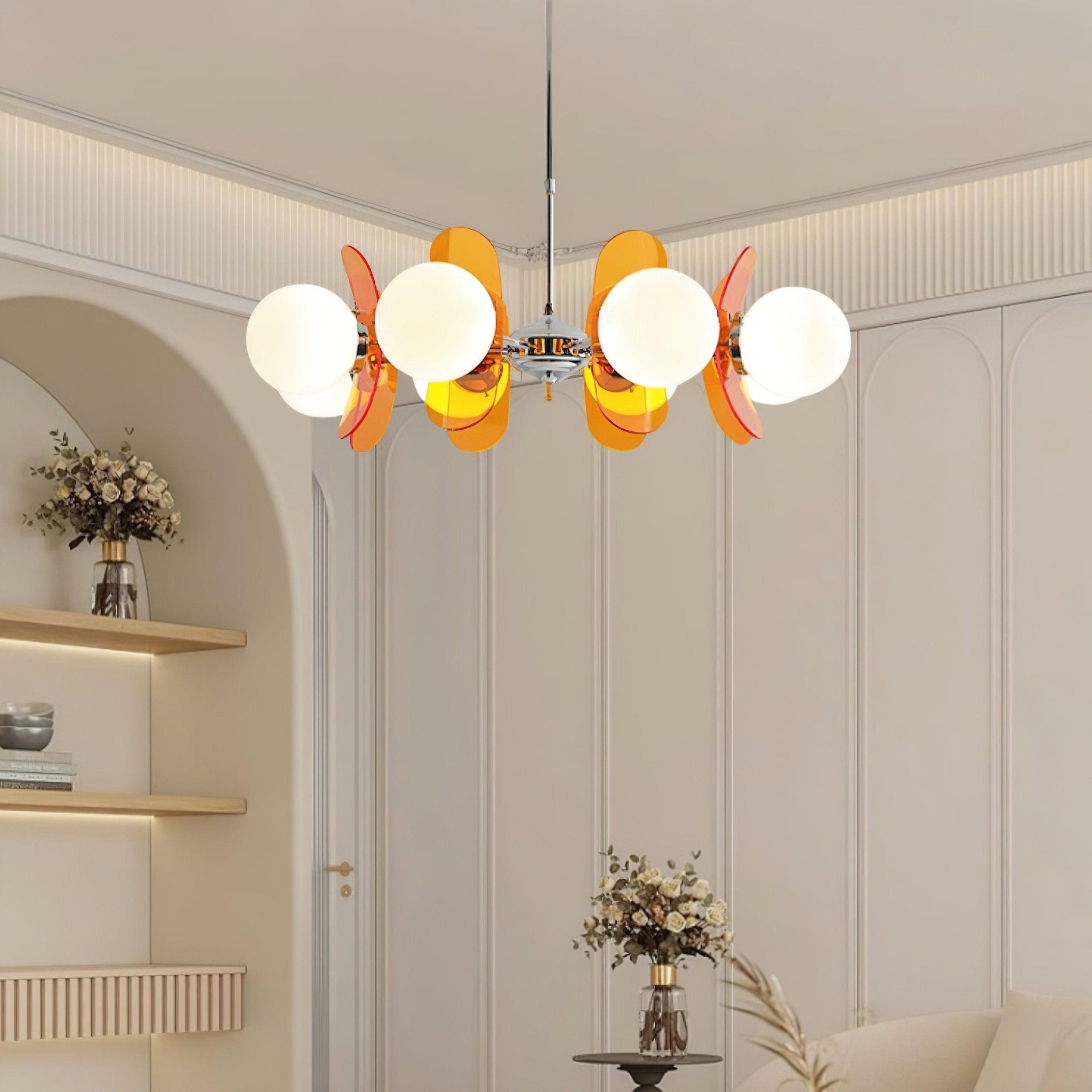 Aira Chandelier Brown &Orange