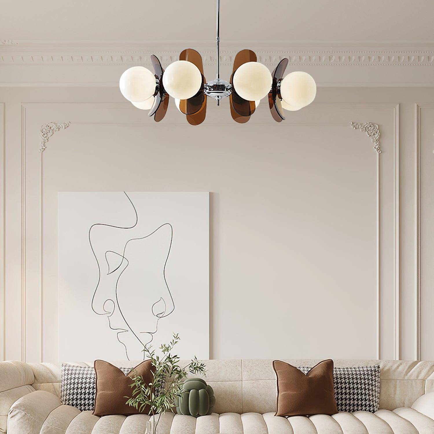 Aira Chandelier Brown &Orange