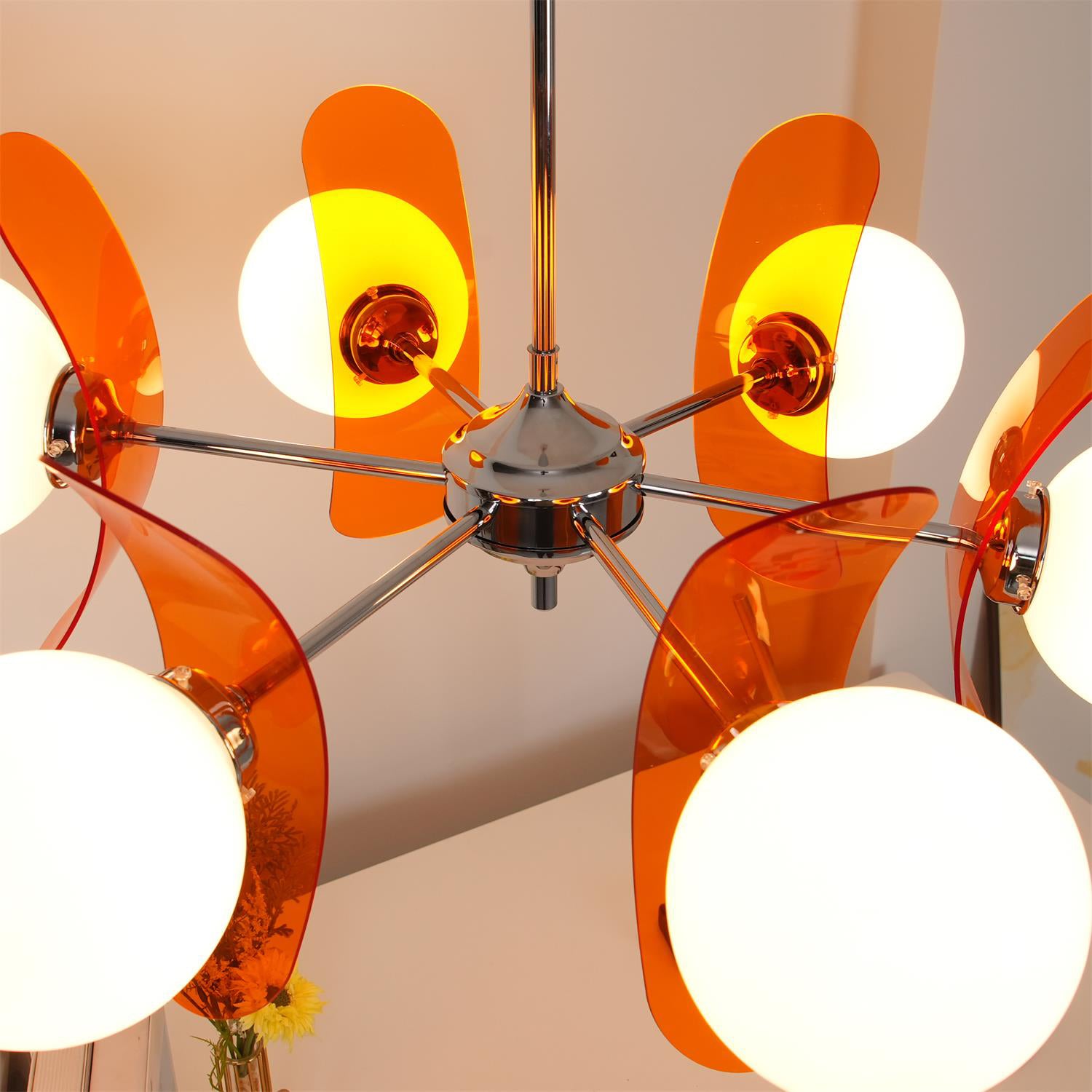 Aira Chandelier Brown &Orange