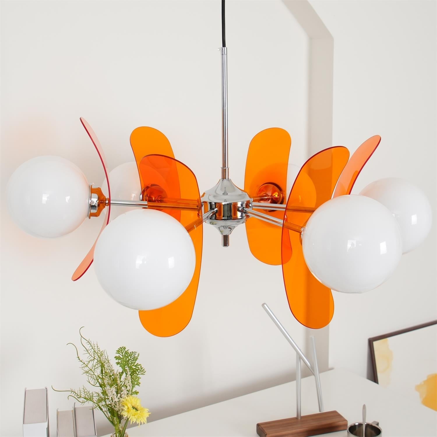 Aira Chandelier Brown &Orange